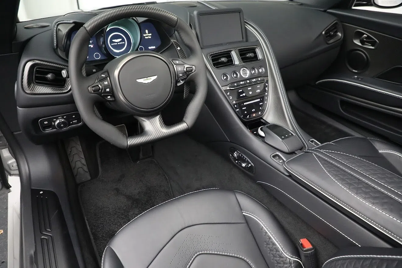 2021 Aston Martin DBS Volante interior, dashboard, Onyx Black