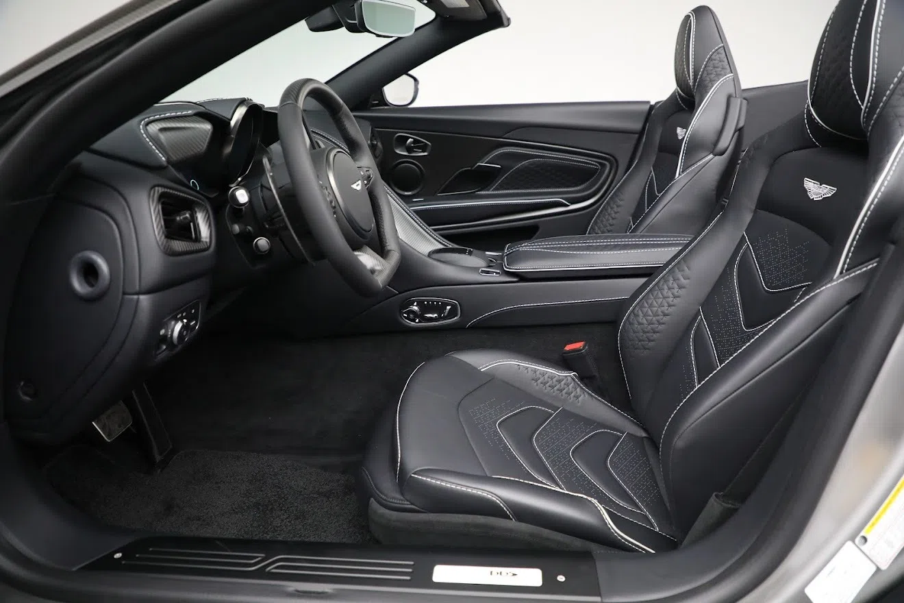 2021 Aston Martin DBS Volante interior, seats, Onyx Black