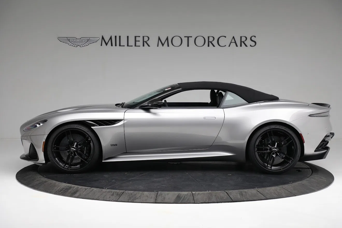 2021 Aston Martin DBS Volante, side profile, Spirit Silver