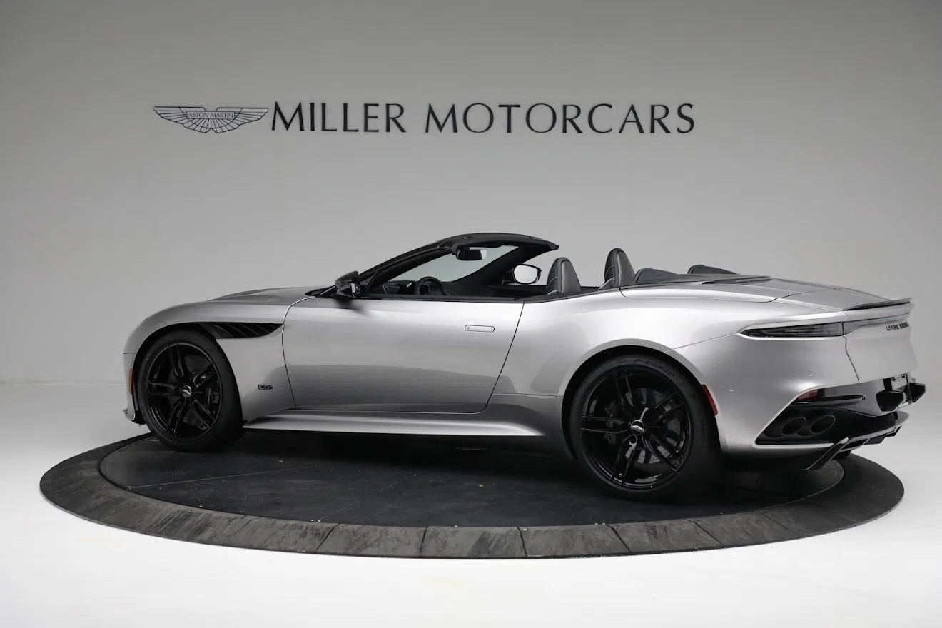 2021 Aston Martin DBS Volante, side profile, Spirit Silver