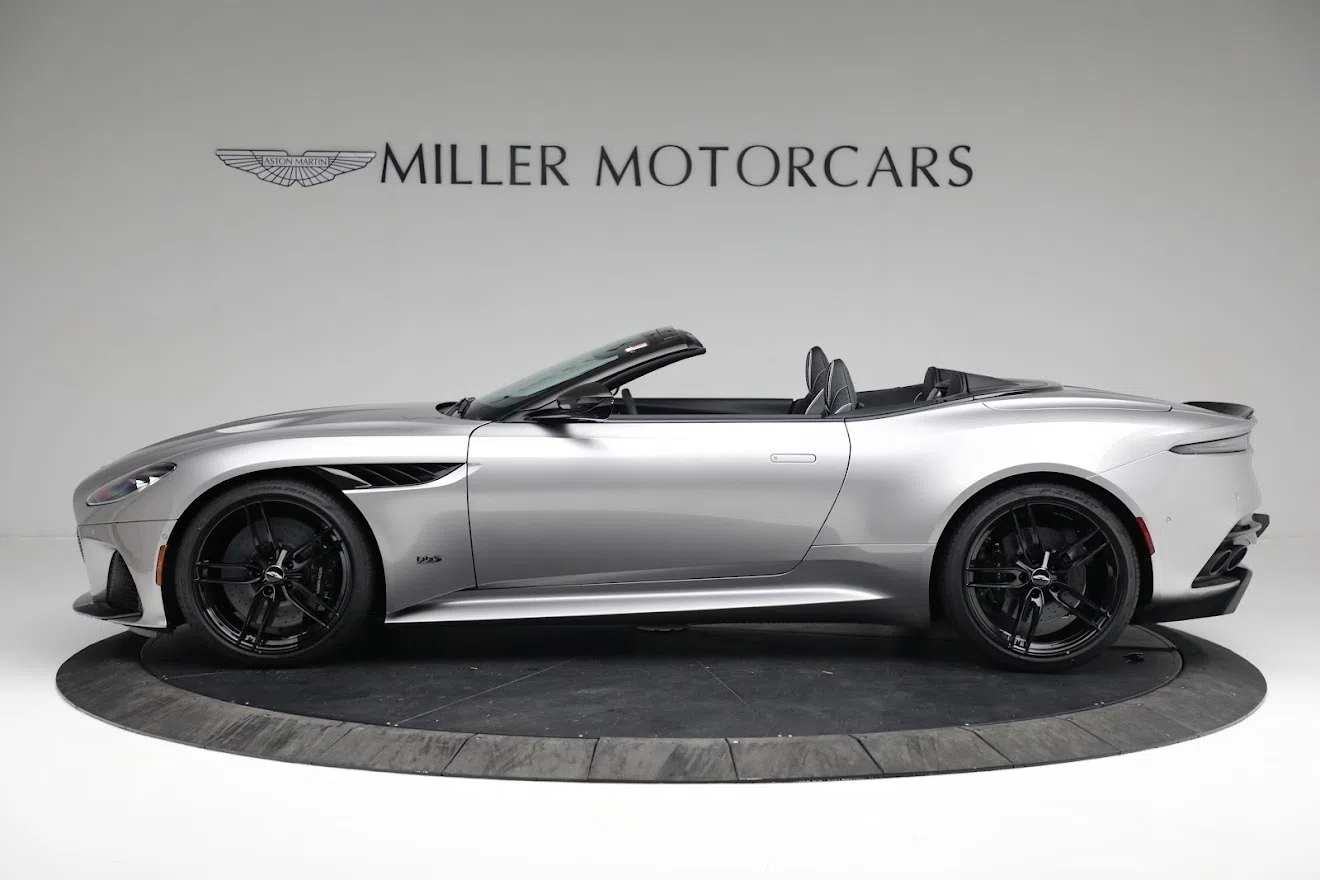 2021 Aston Martin DBS Volante, side profile, Spirit Silver