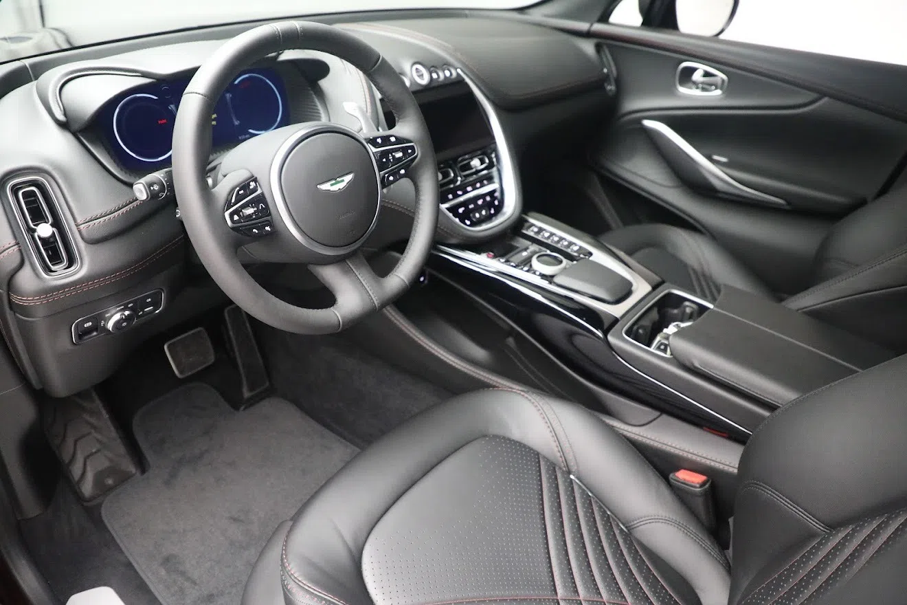 2021 Aston Martin DBX interior, Obsidian Black Leather