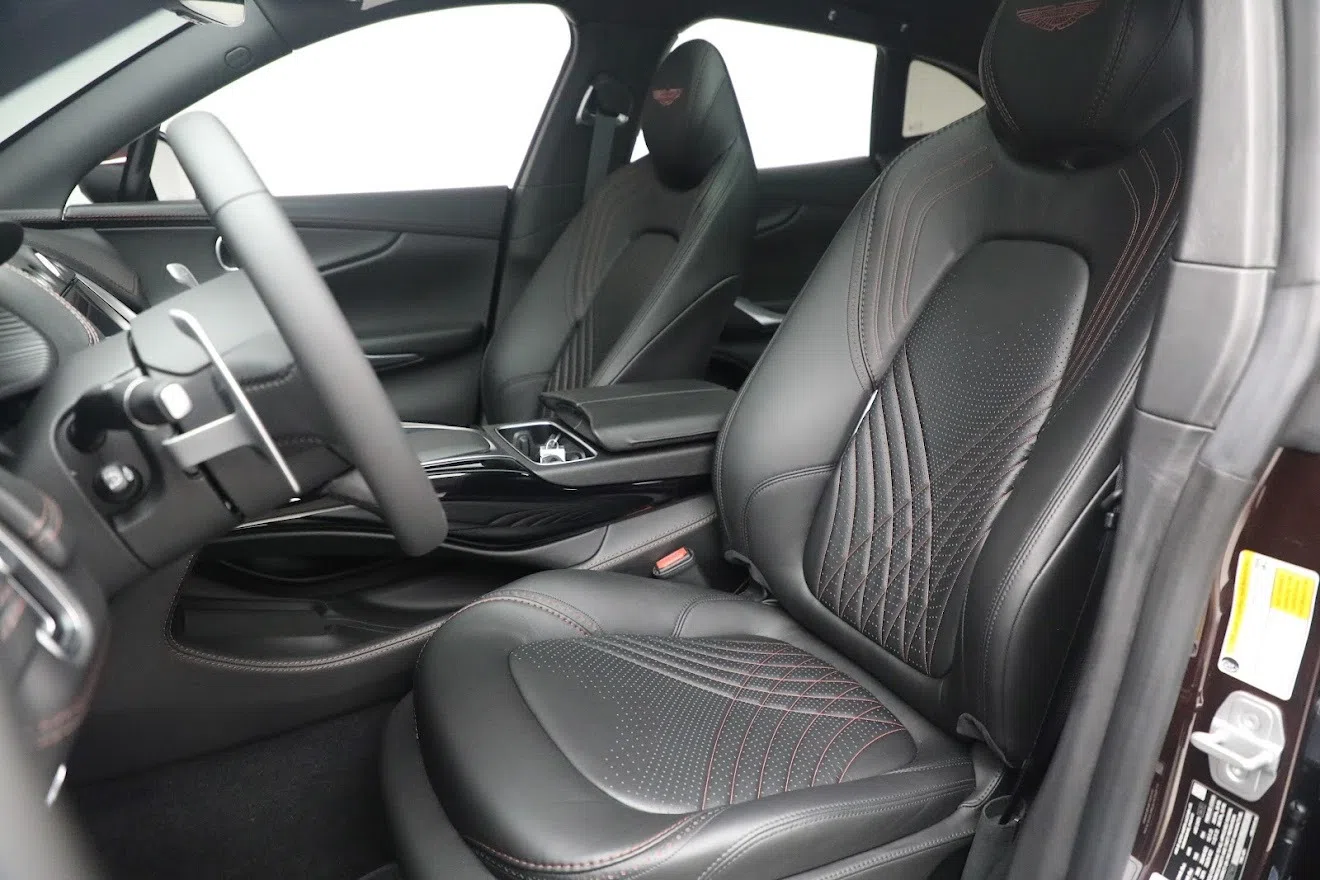 2021 Aston Martin DBX interior, seats, Obsidian Black Leather