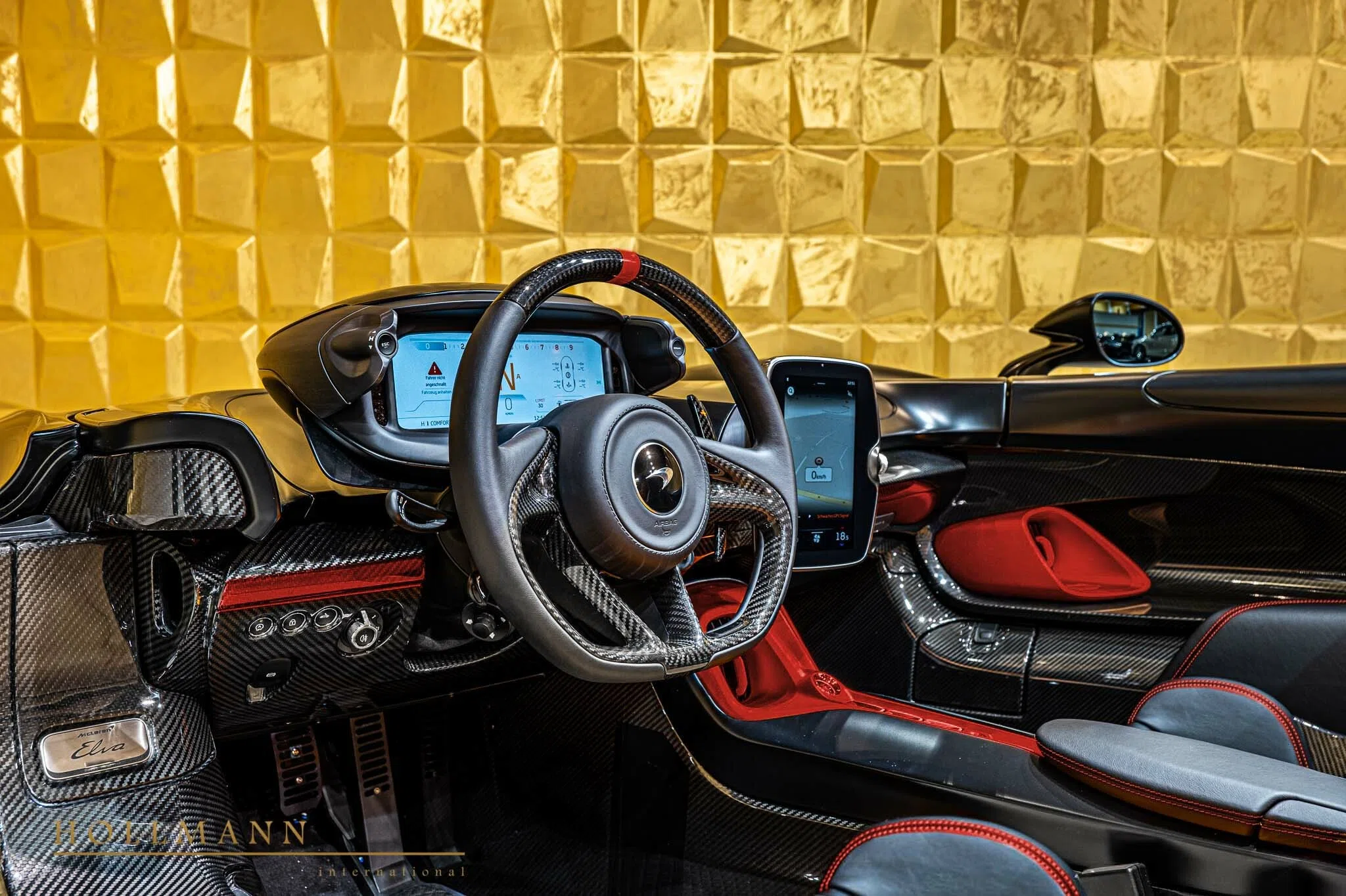 2022 McLaren Elva interior, Jet Black