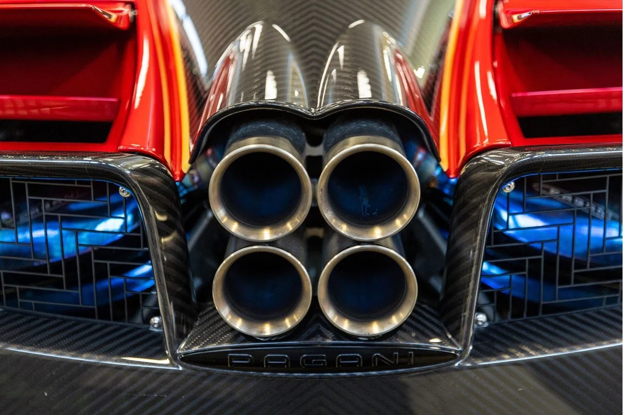 2019 Pagani Huayra Roadster for sale, exterior, Rosso Dubai