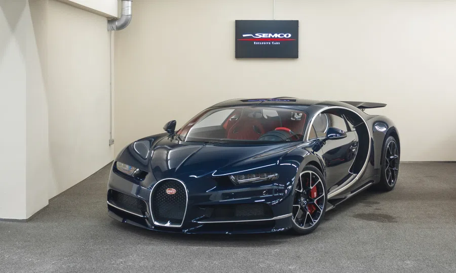 2020 Bugatti Chiron for sale, exterior, Full Carbon BLUE ROYAL