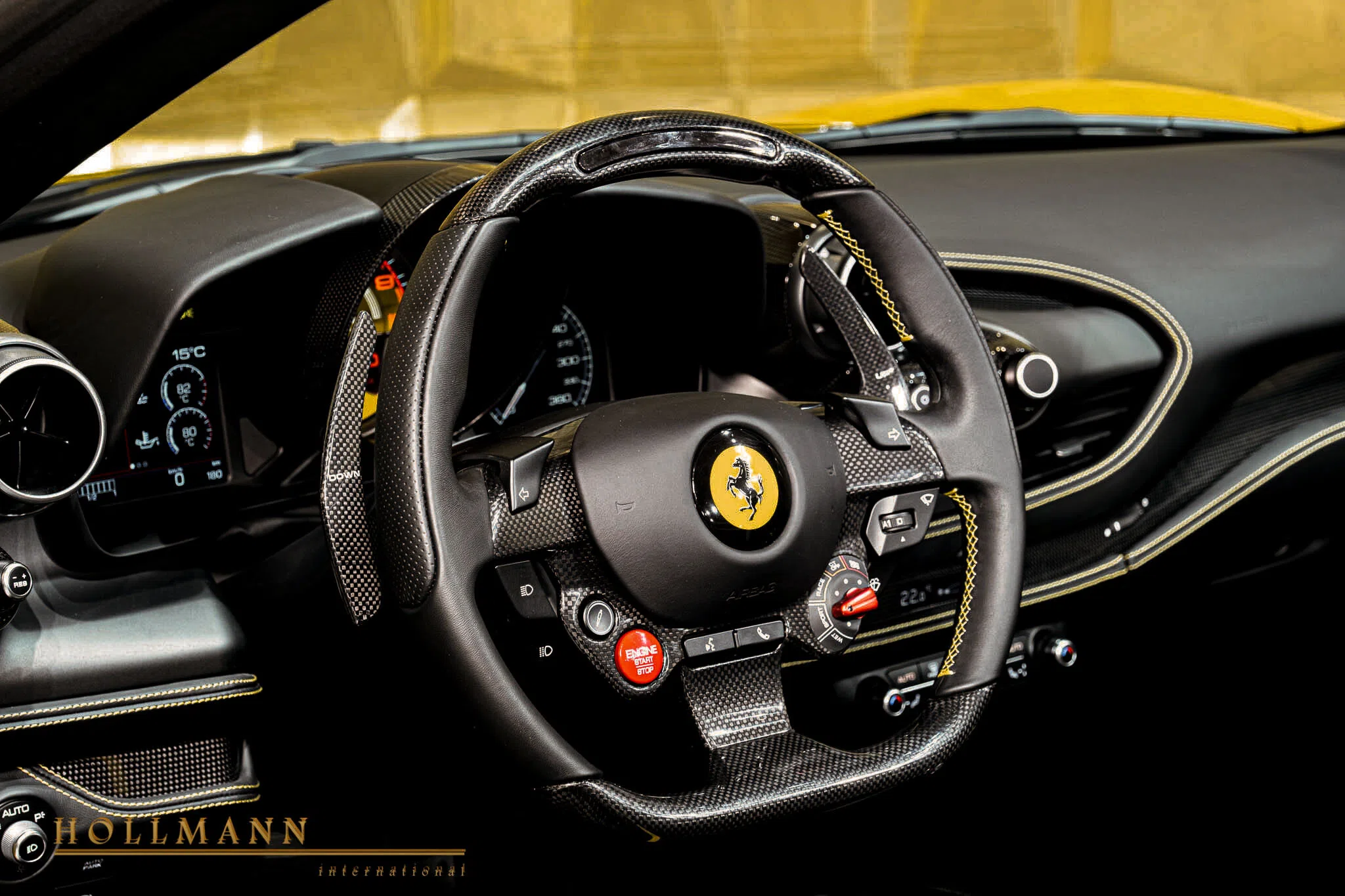 2022 Ferrari F8 N-Largo Spider by NOVITEC interior, Nero Black