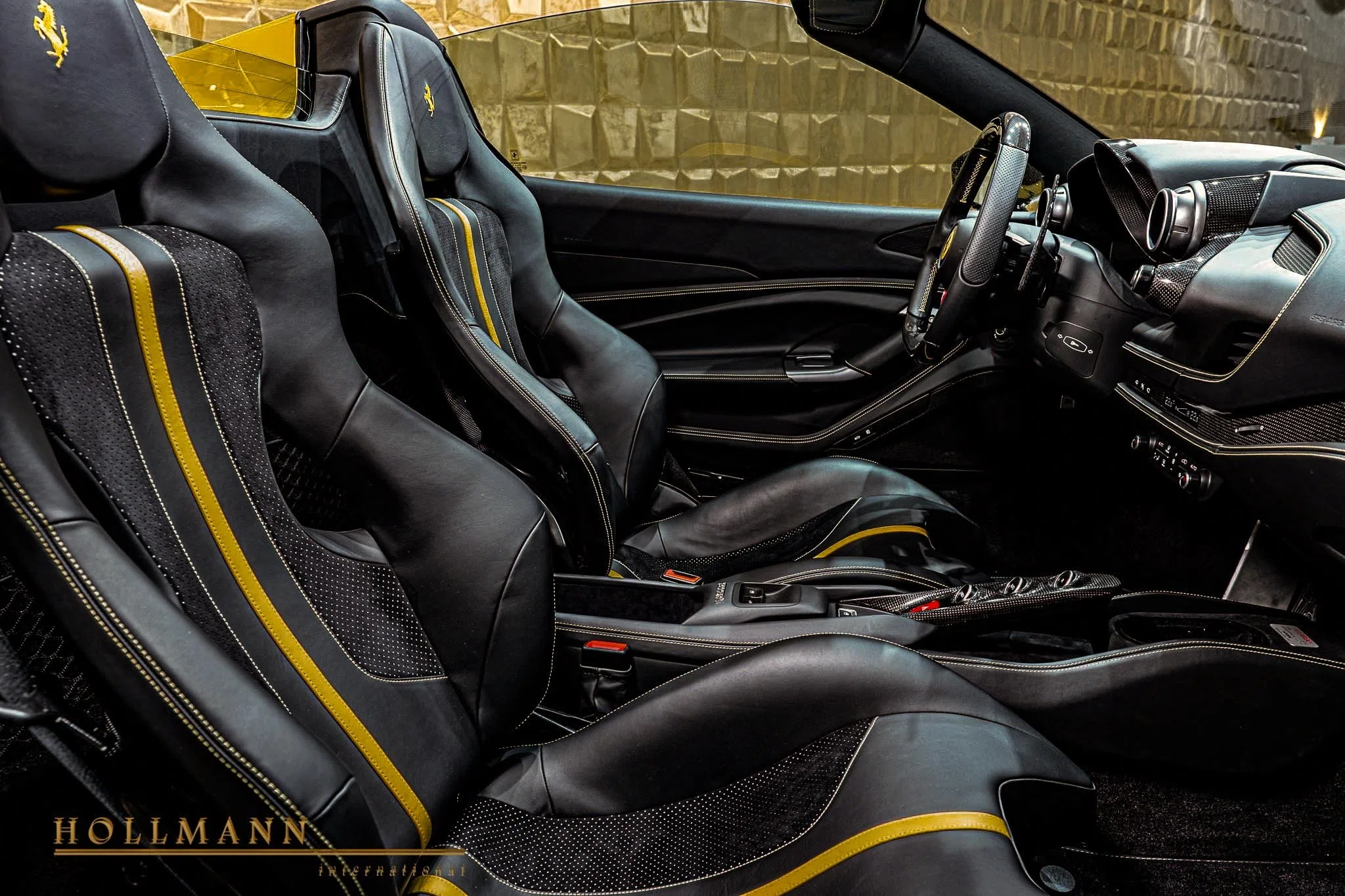 2022 Ferrari F8 N-Largo Spider by NOVITEC interior, seats, Nero Black