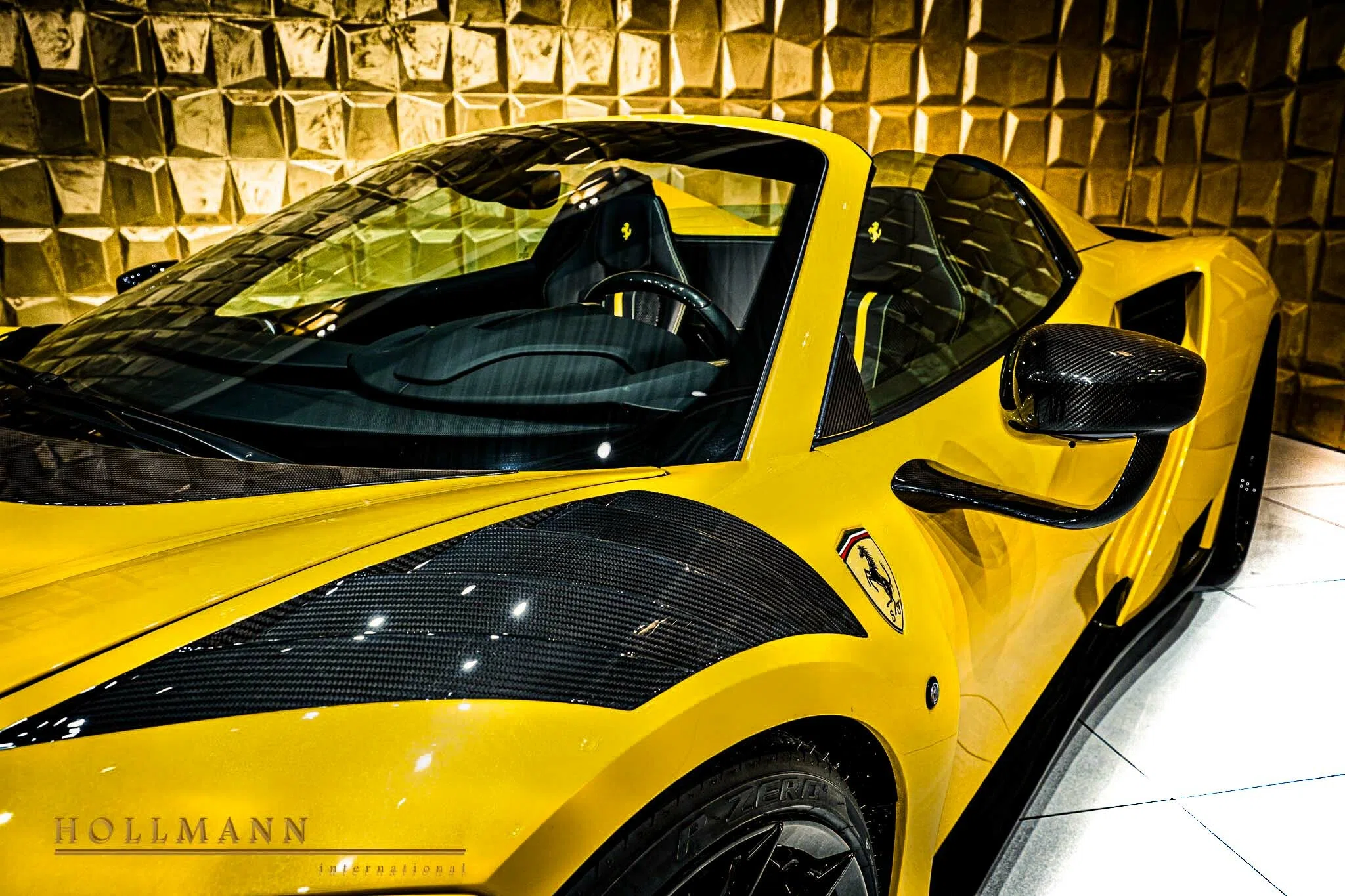 2022 Ferrari F8 N-Largo Spider by NOVITEC for sale, exterior, Giallo Triplo Strato