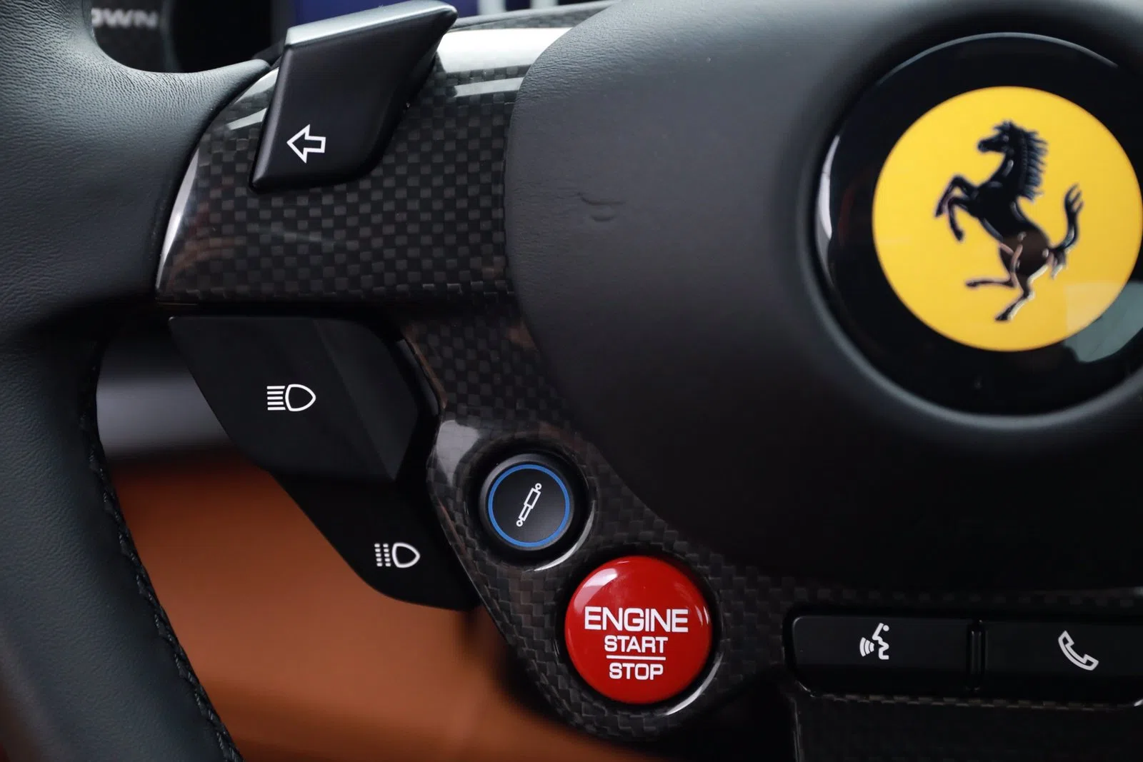 2020 Ferrari 812 Superfast interior, Tan Leather