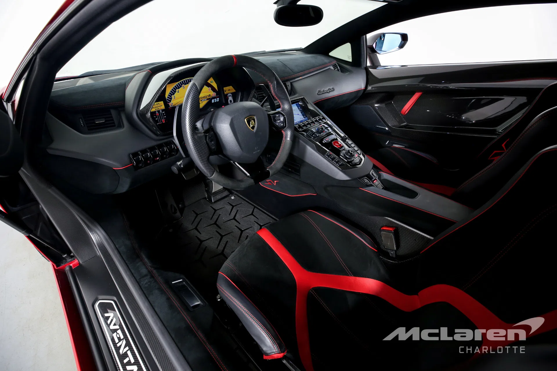2016 Lamborghini Aventador LP 750-4 SV interior, Nero Cosmus