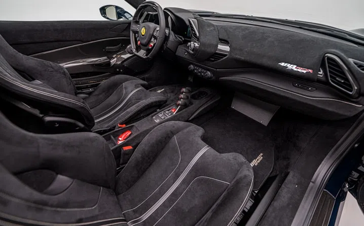 2021 Ferrari 488 Pista Spider interior, seats