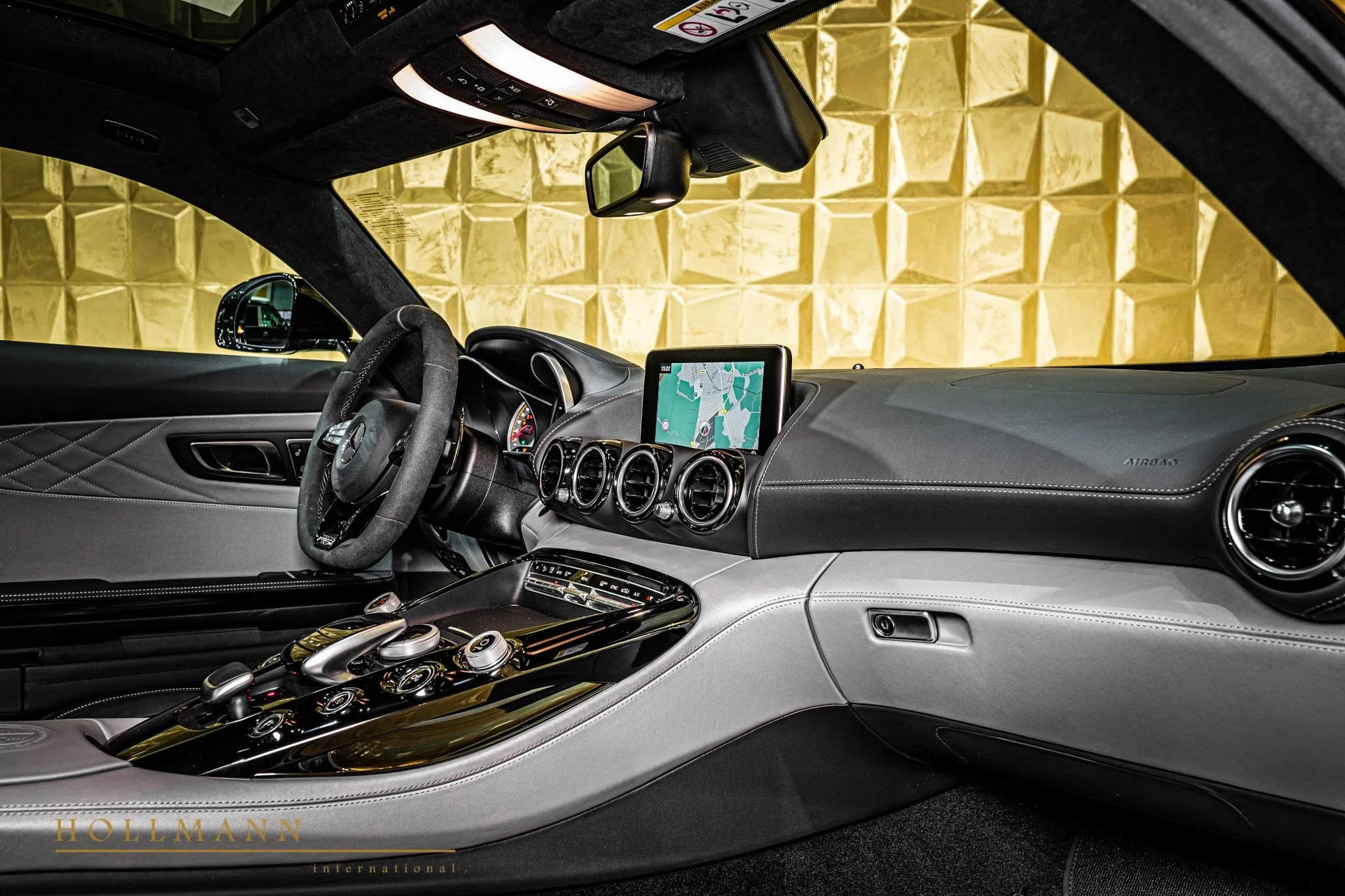2018 Mercedes-Benz AMG GT C Coupe + Edition 50 interior, dashboard, Exclusive Gray/Black