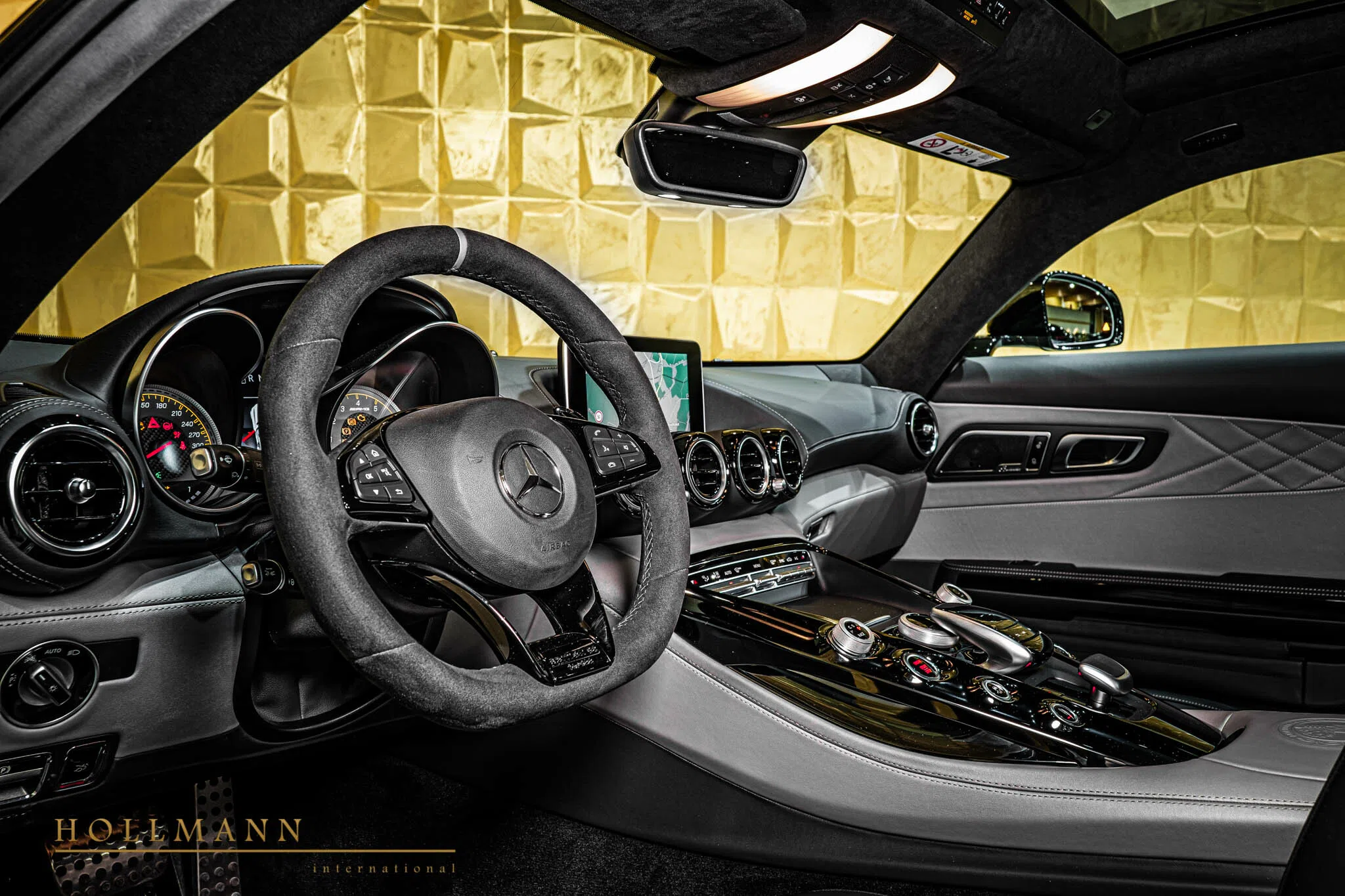 2018 Mercedes-Benz AMG GT C Coupe + Edition 50 interior, dashboard, Exclusive Gray/Black