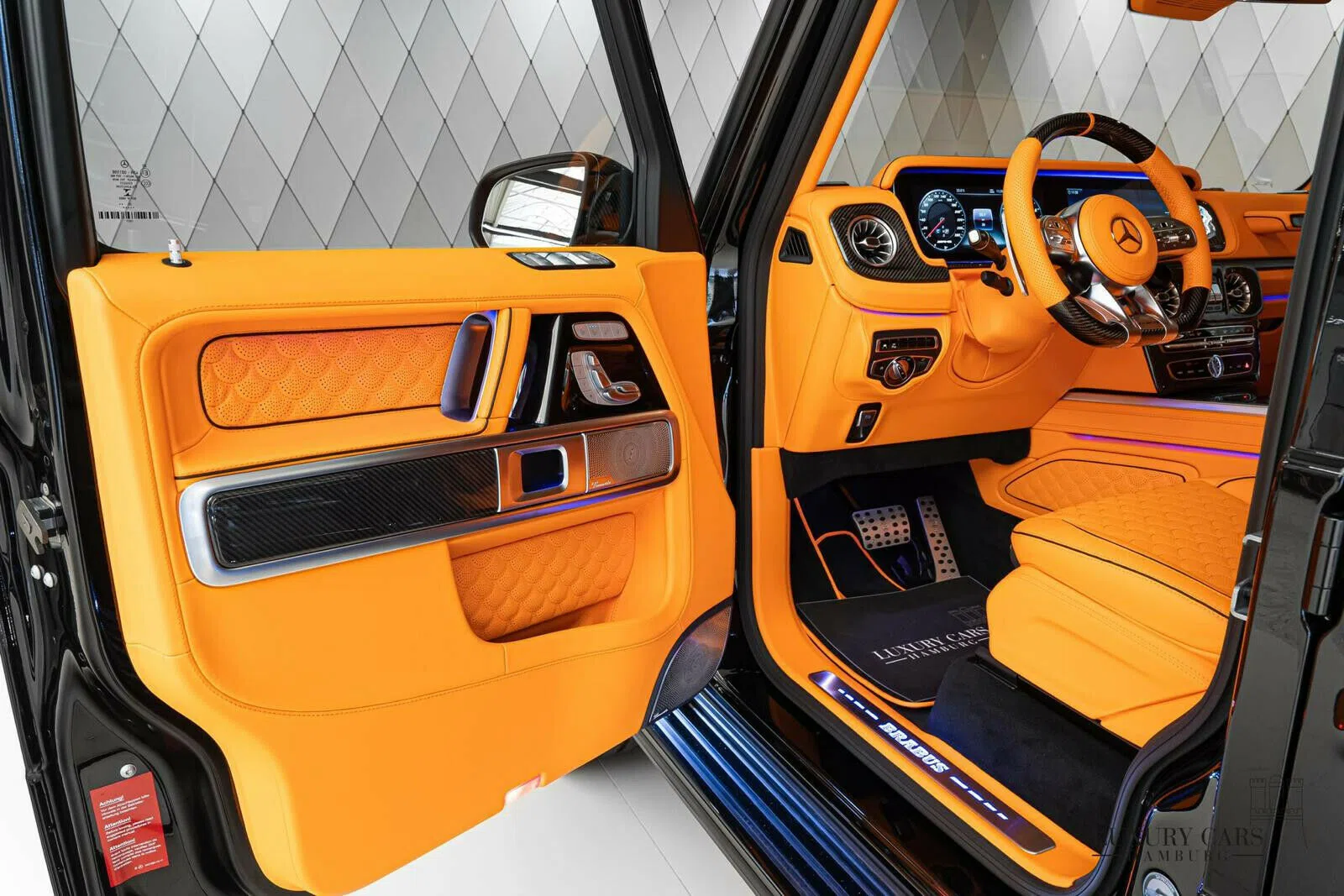 2022 BRABUS G 800 interior, seats, Orange Leather