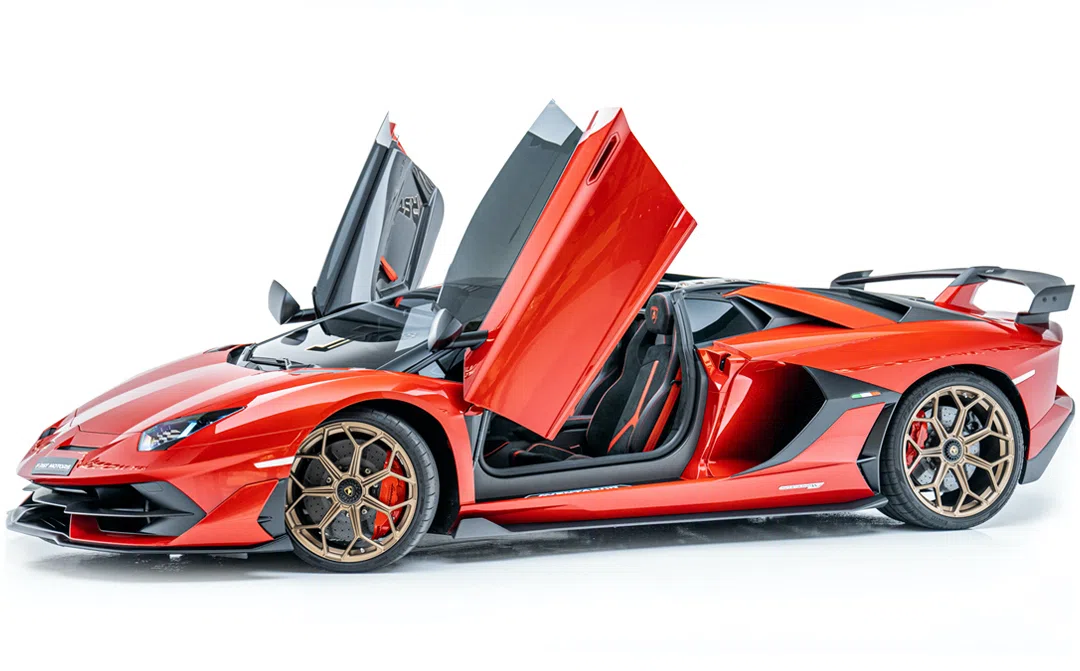 2021 Lamborghini Aventador SVJ Roadster for sale, exterior, Rosso Bia