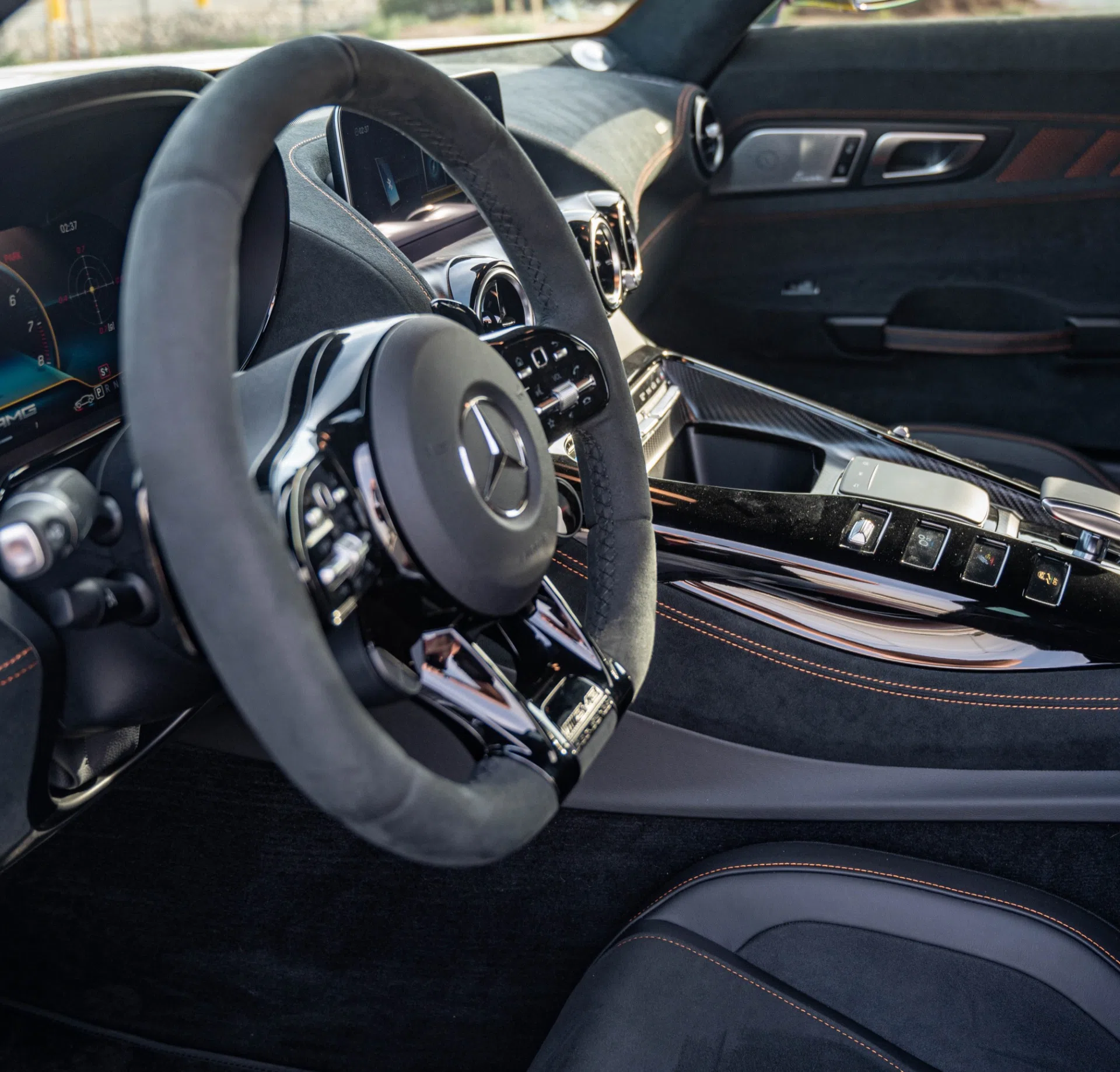 2022 Mercedes-Benz AMG GT Black Series interior, Black Leather
