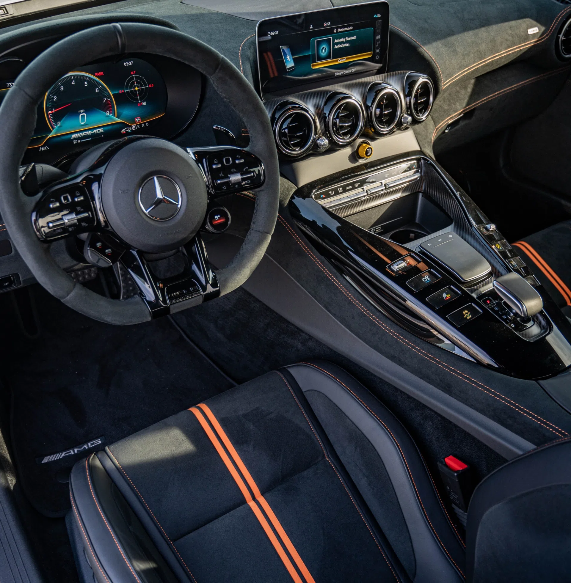 2022 Mercedes-Benz AMG GT Black Series interior, dashboard, Black Leather
