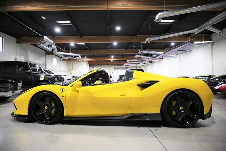 2022 Ferrari F8 Spider for sale, exterior, Giallo Modena