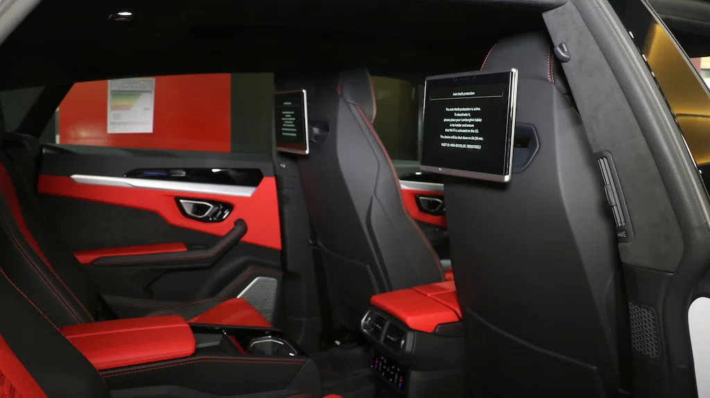 2019 LAMBORGHINI Urus interior, seats, Black | Red