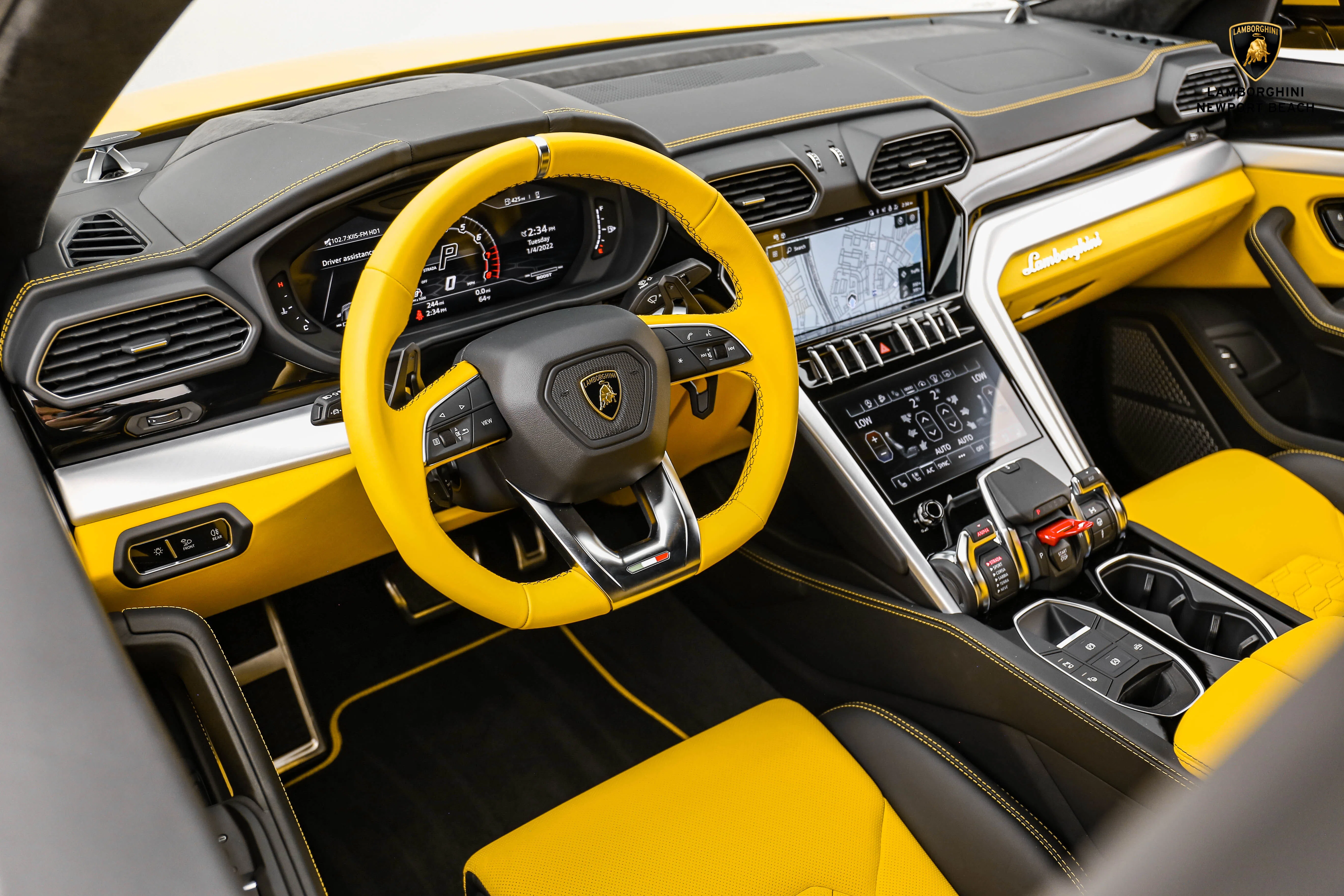2022 Lamborghini Urus interior, dashboard, Nero Ade