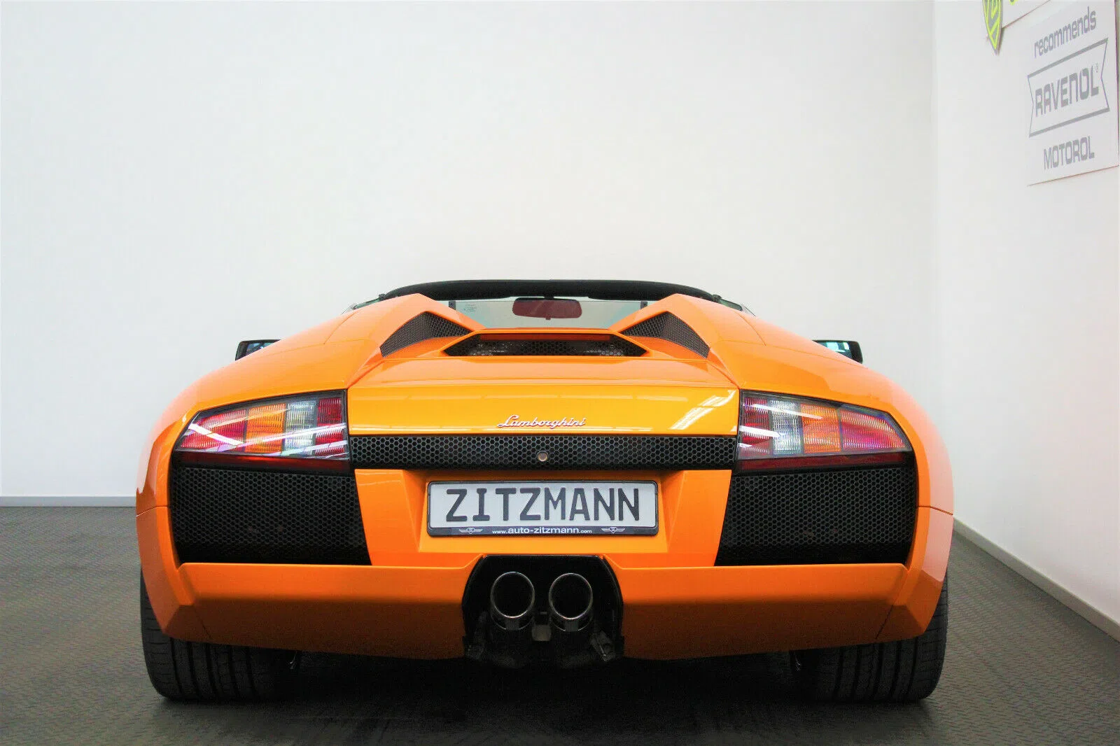 2005 Lamborghini Murcielago LP 580-4 Roadster, rear three-quarter view