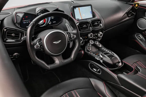 2019 Aston Martin Vantage interior, dashboard, Black, Full leather
