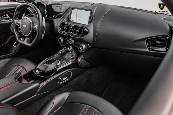 2019 Aston Martin Vantage interior, Black, Full leather