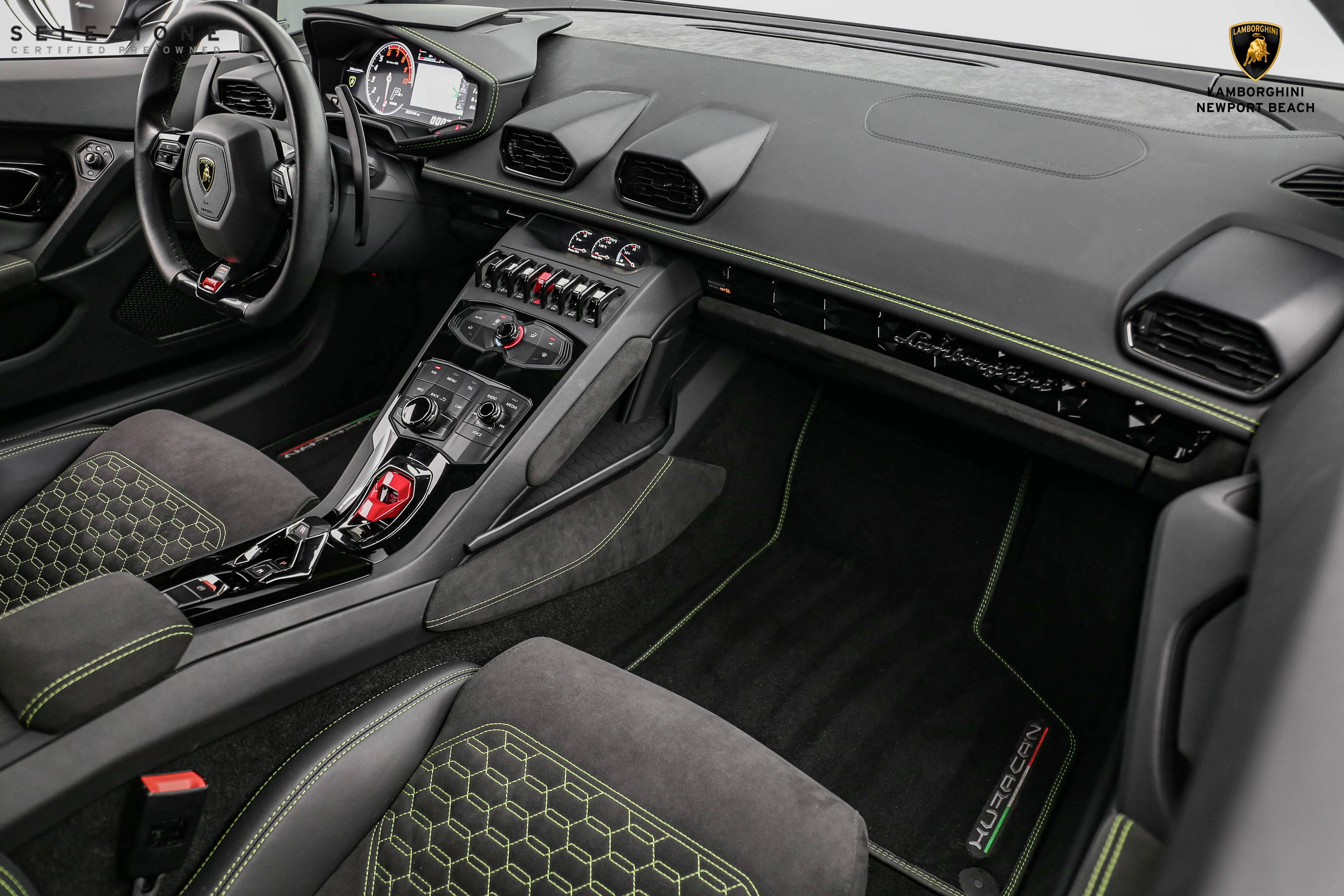 2018 Lamborghini Huracan LP580-2 interior, Nero Ade