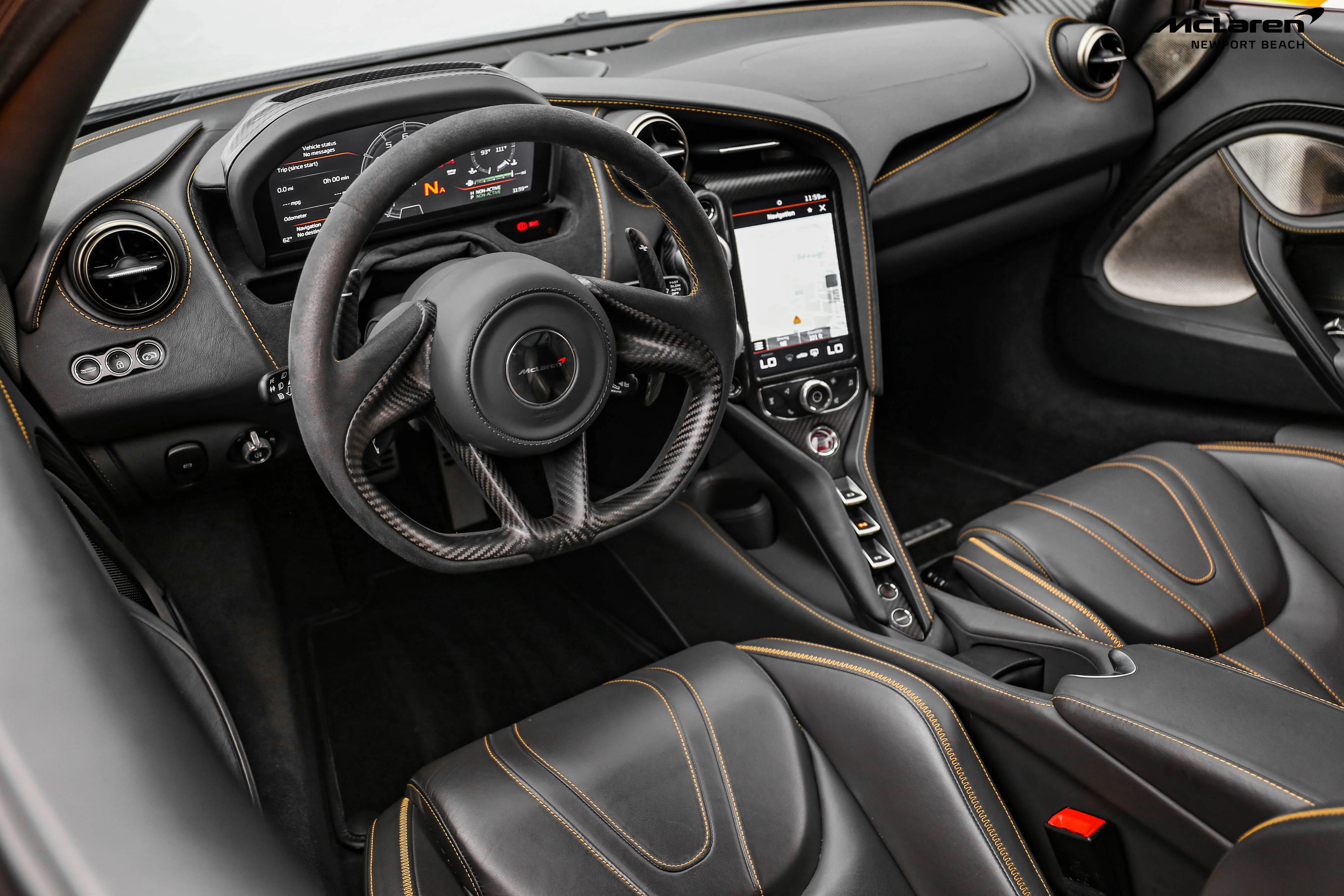 2018 McLaren 720S Luxury interior, dashboard, Carbon Black