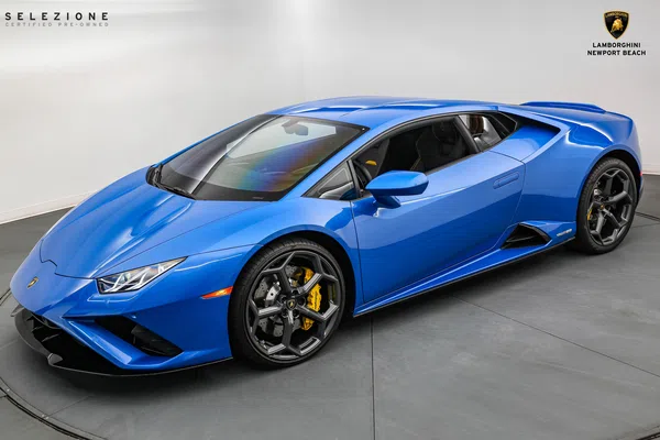 2021 Lamborghini Huracan EVO for sale, exterior, Blu Eleos Metallic