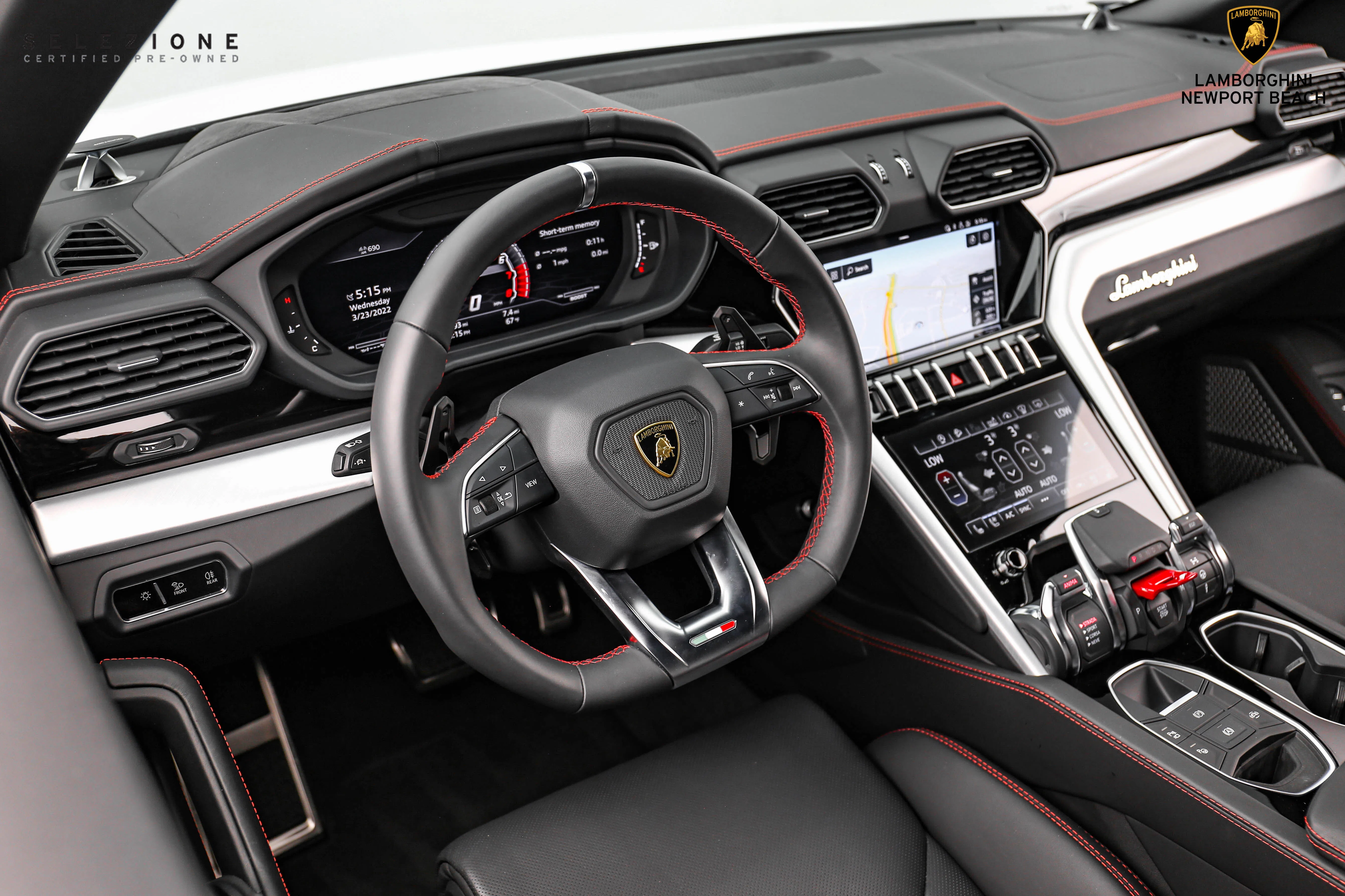 2021 Lamborghini Urus interior, dashboard, Nero Ade, Full leather
