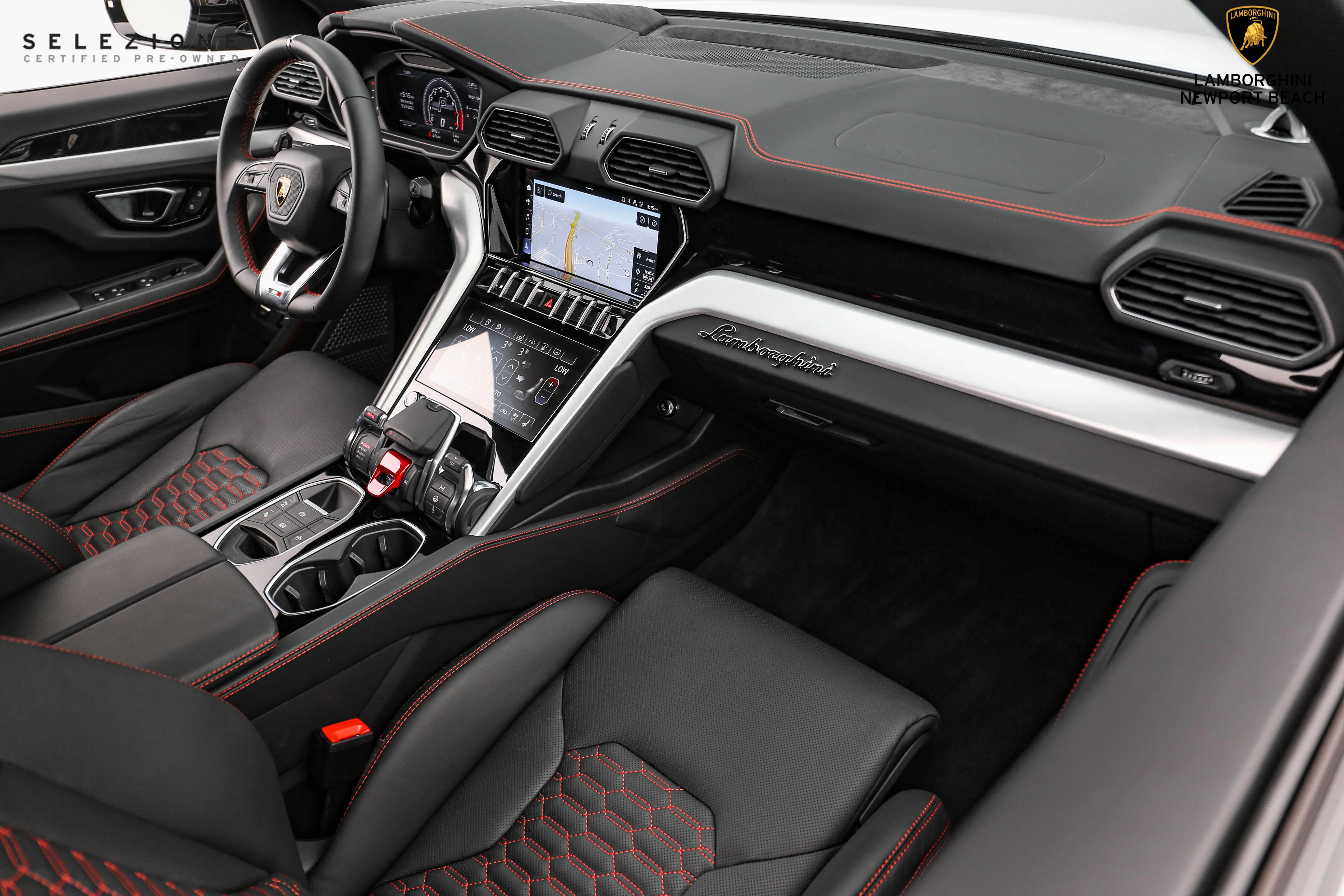 2021 Lamborghini Urus interior, dashboard, Nero Ade, Full leather