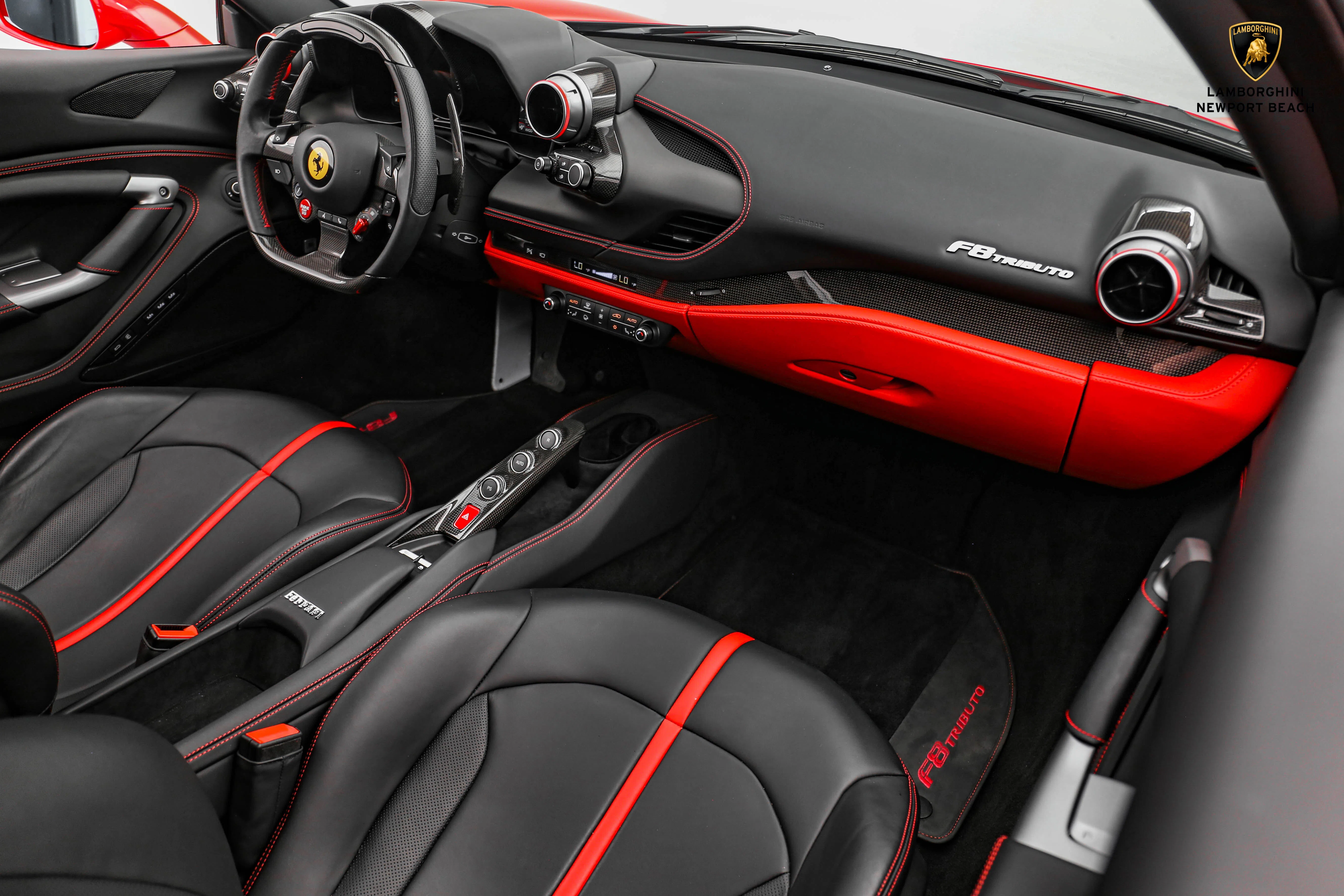 2021 Ferrari F8 Tributo interior, seats, Nero, Full leather