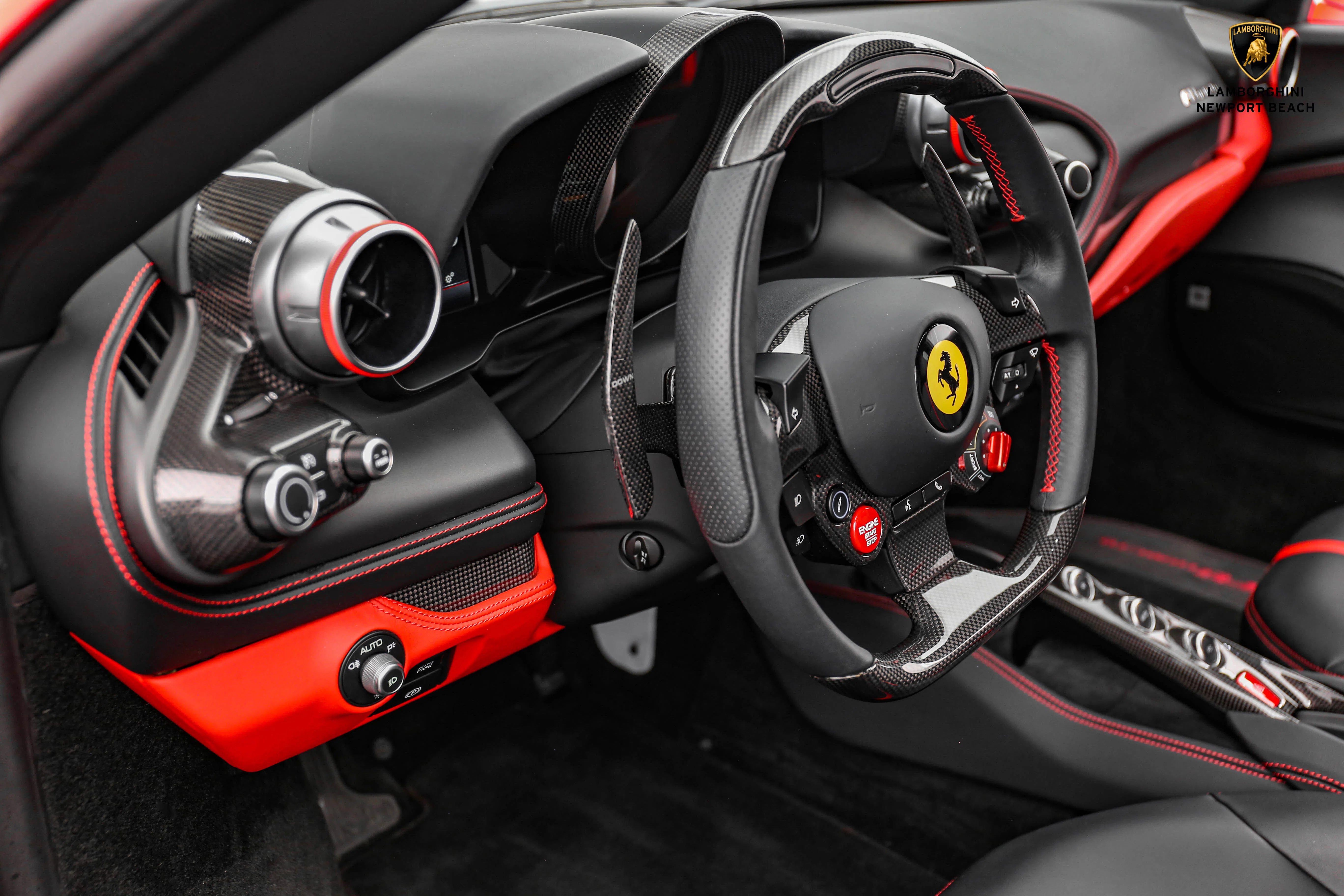 2021 Ferrari F8 Tributo interior, Nero, Full leather