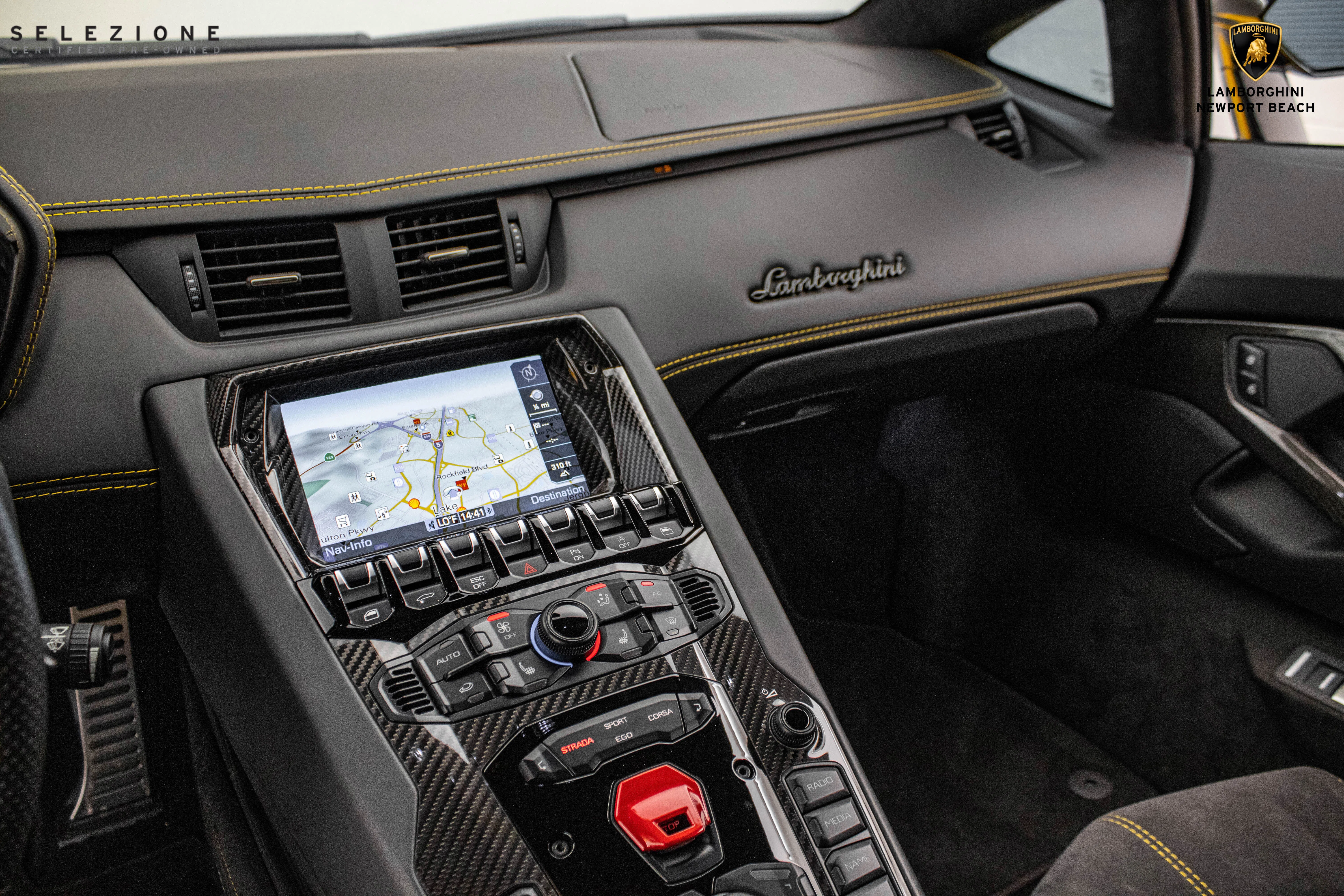 2018 Lamborghini Aventador S interior, dashboard, Nero Ade