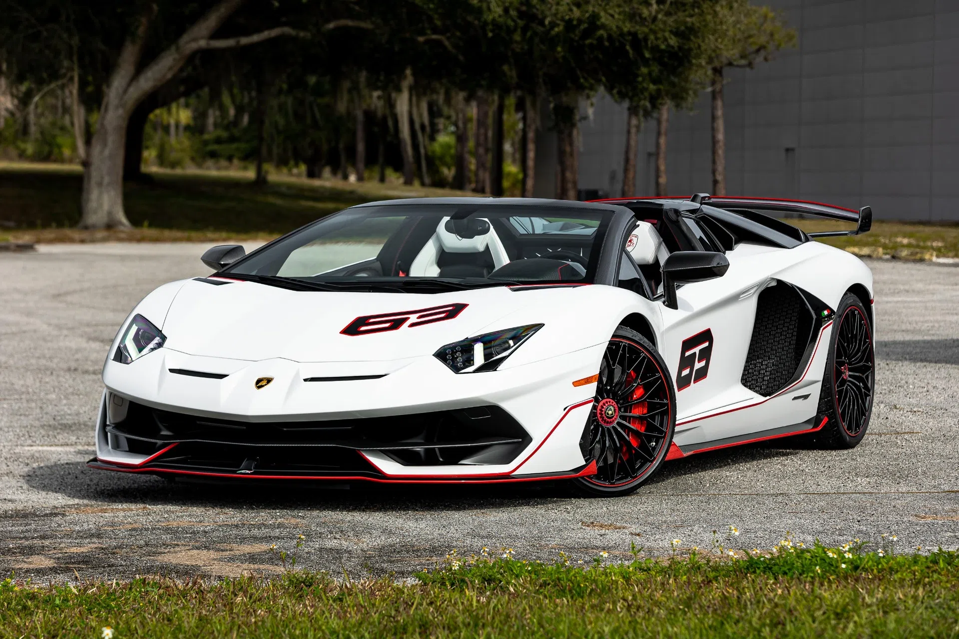 2021 Lamborghini Aventador for sale, exterior, Bianco Phanes Matte Finish