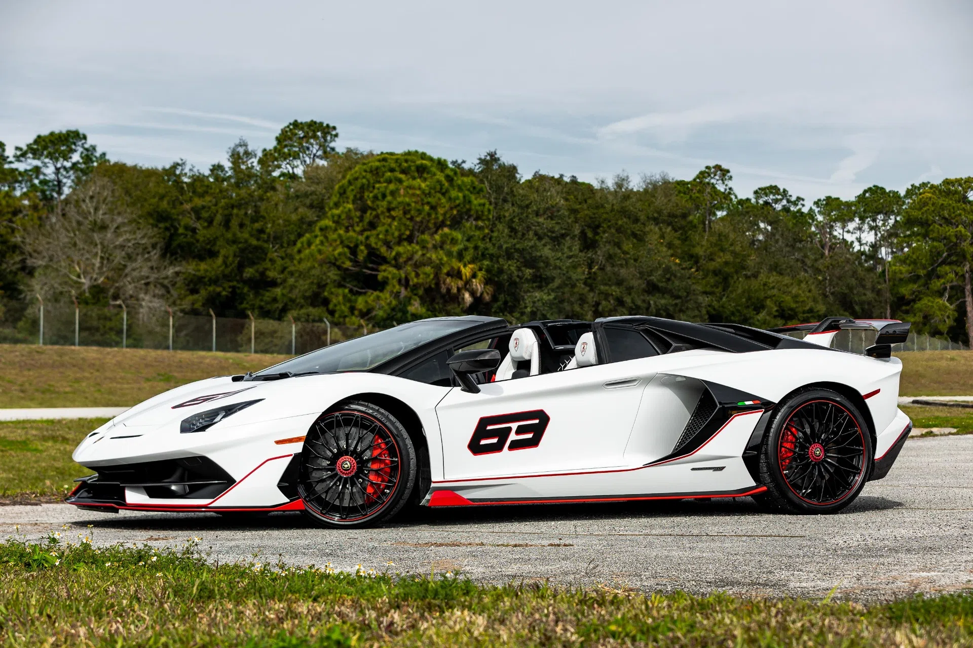 2021 Lamborghini Aventador for sale, exterior, Bianco Phanes Matte Finish