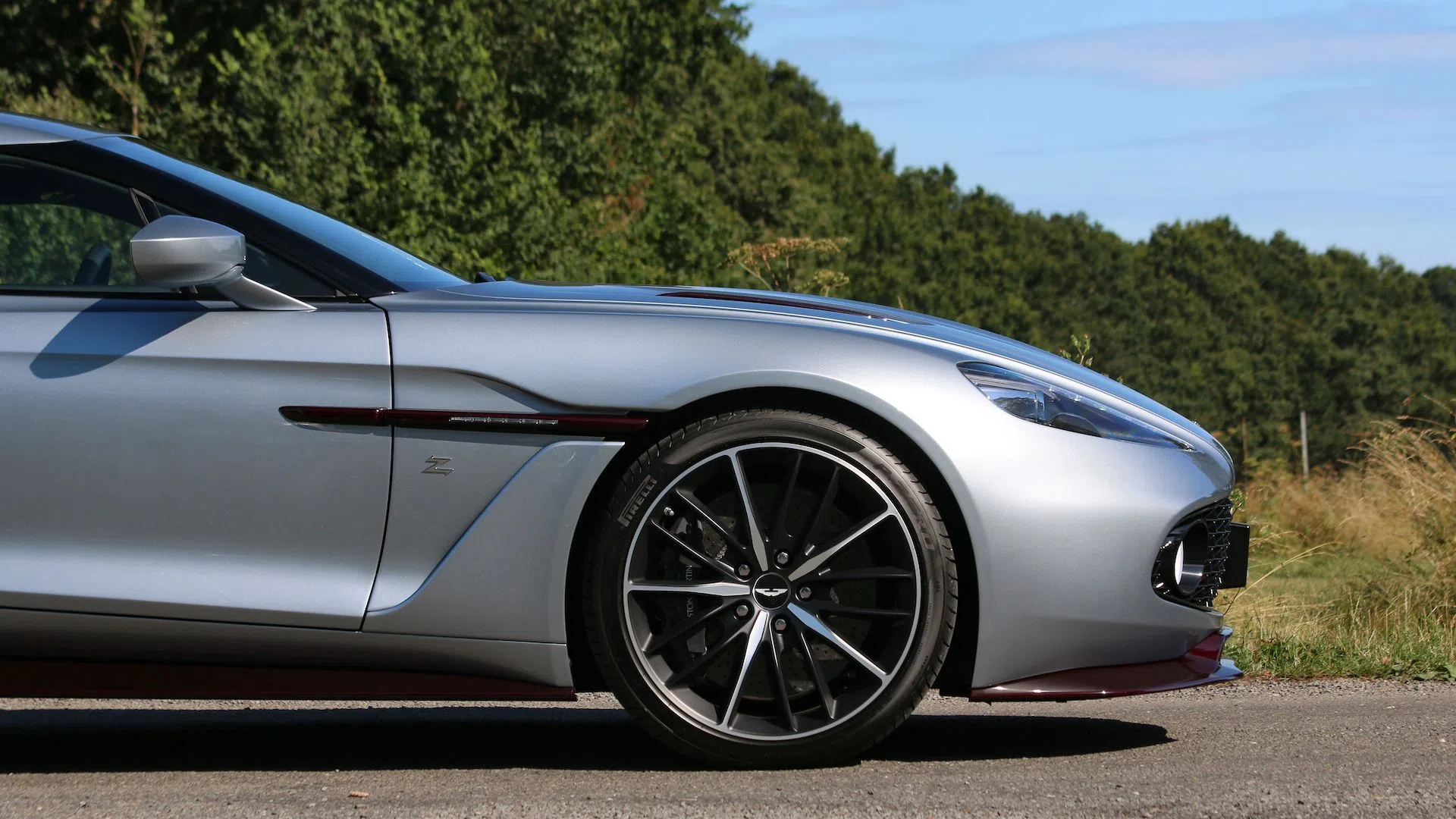 2018 Aston Martin V12 Vanquish Zagato for sale, exterior, Skyfall Silver (AML Special Paint)