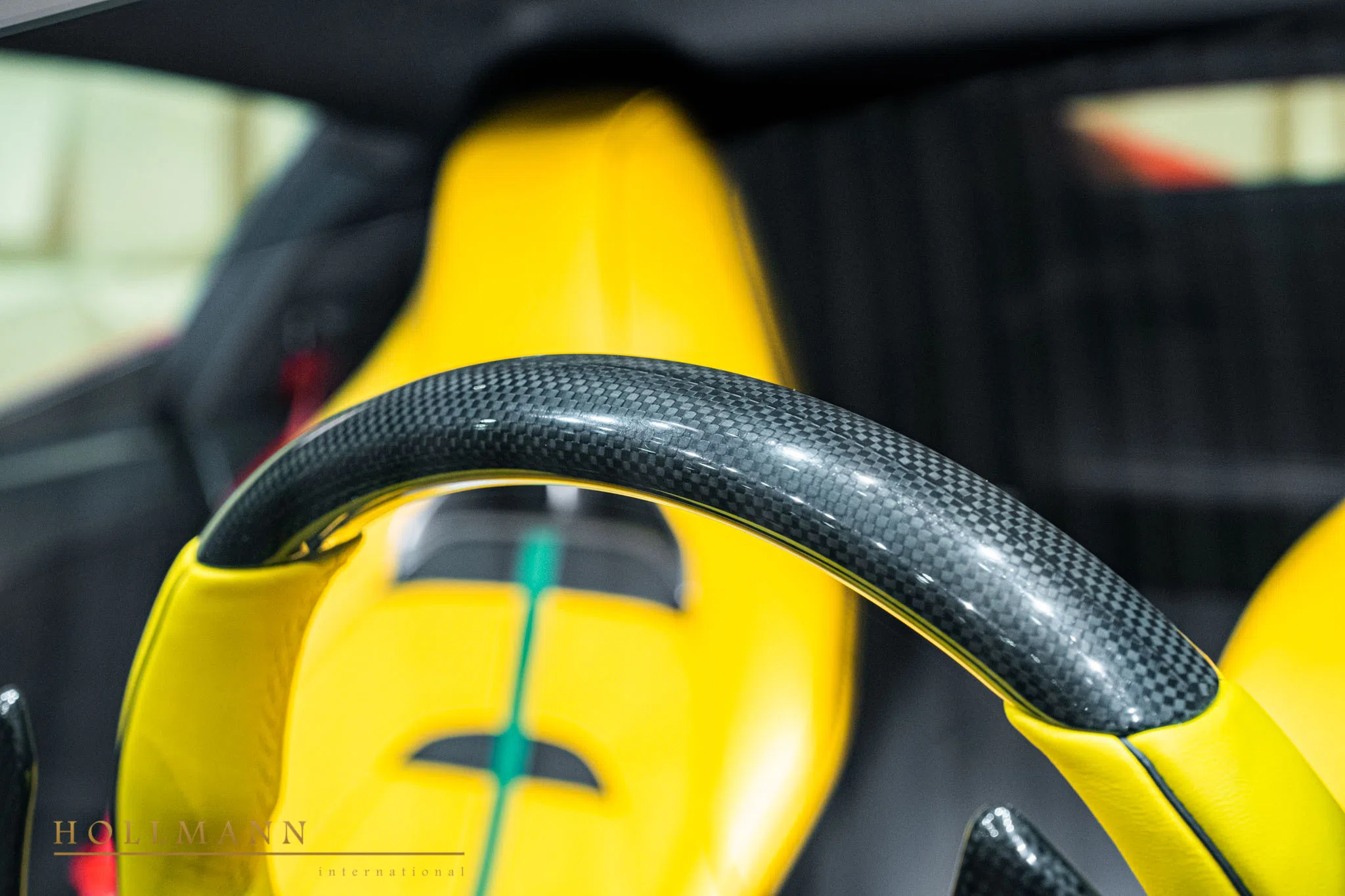 2022 Ferrari SF90 Stradale interior, steering wheel, Customized Interior yellow