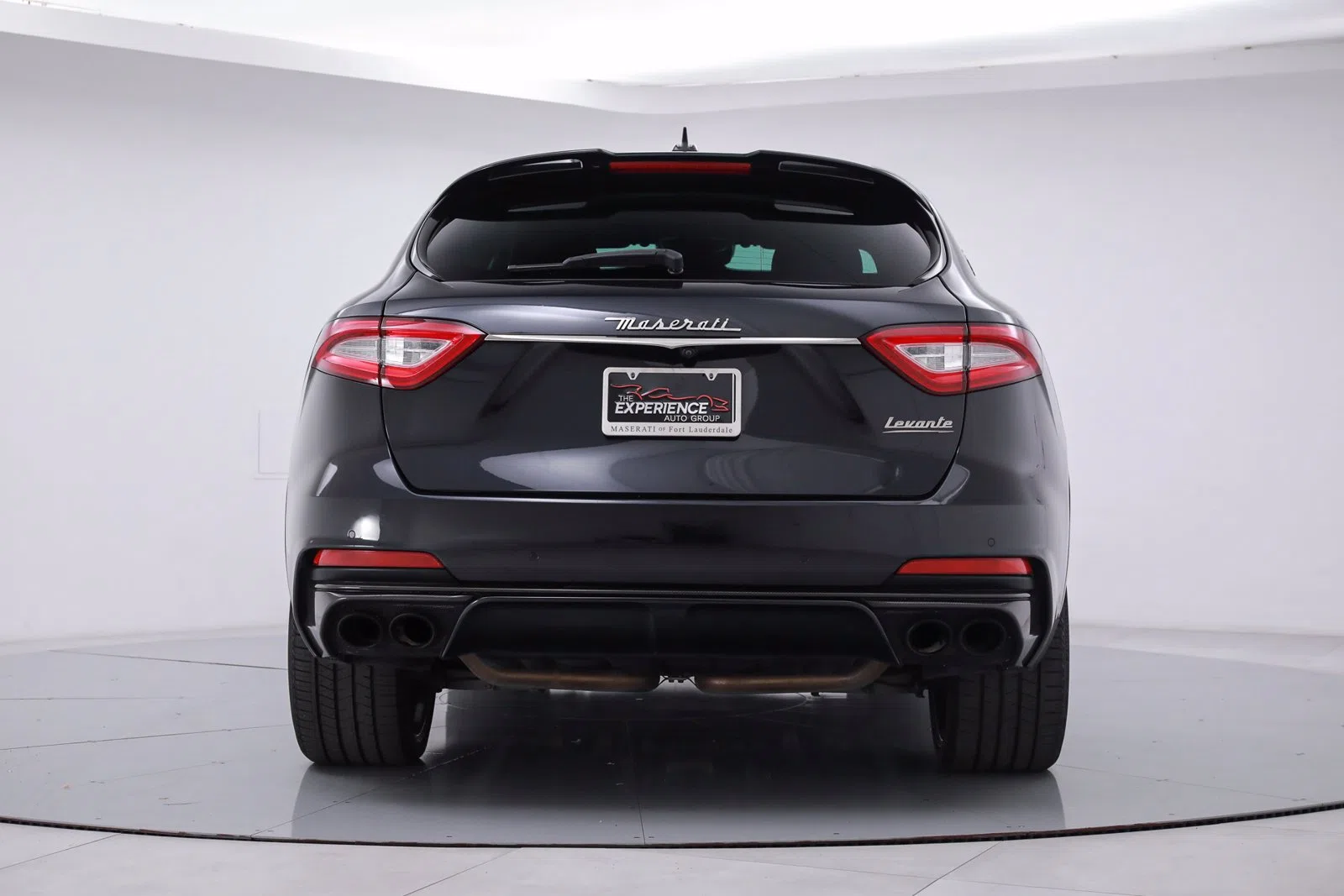 2019 Maserati Levante Trofeo, rear three-quarter view, Black