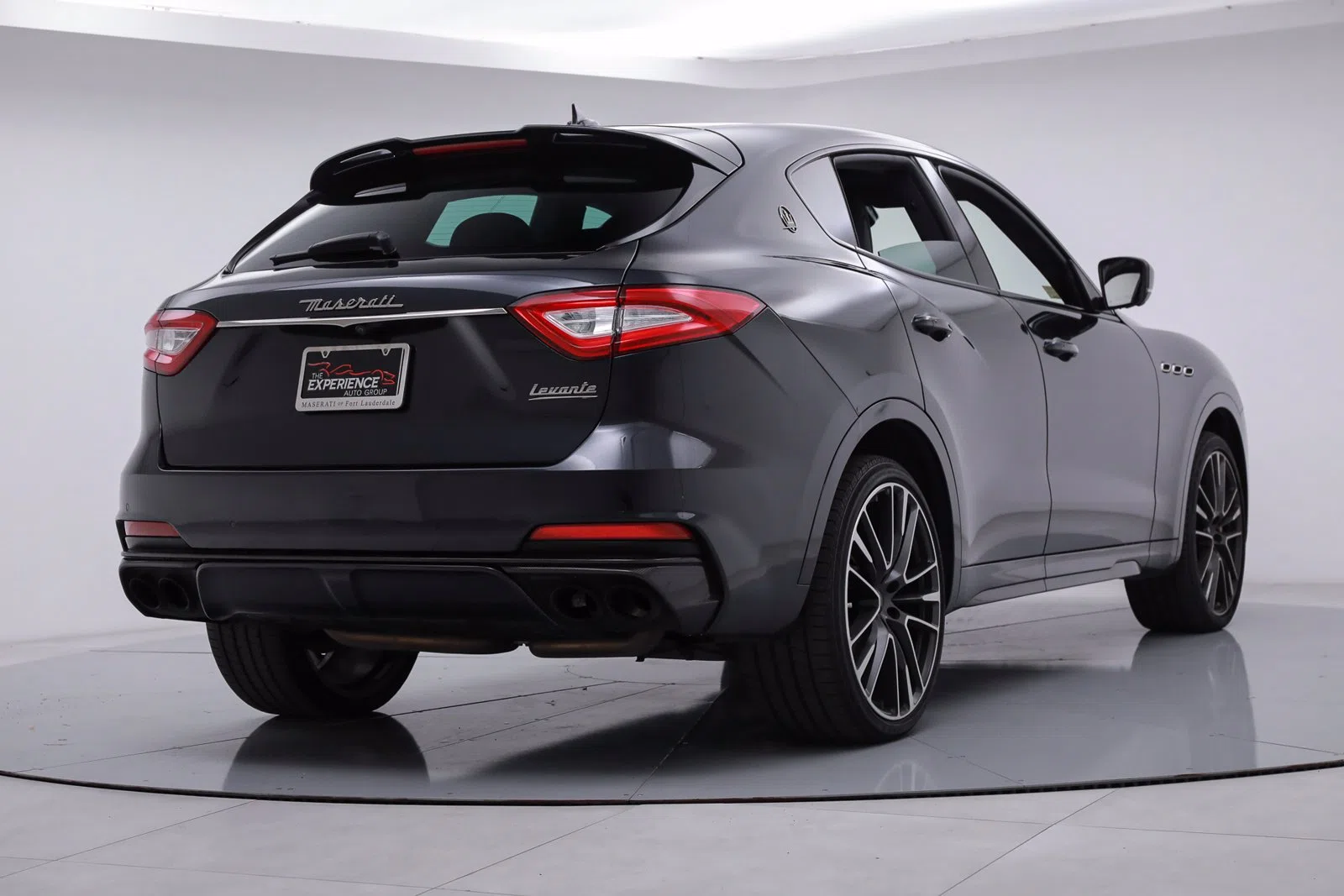 2019 Maserati Levante Trofeo, rear three-quarter view, Black