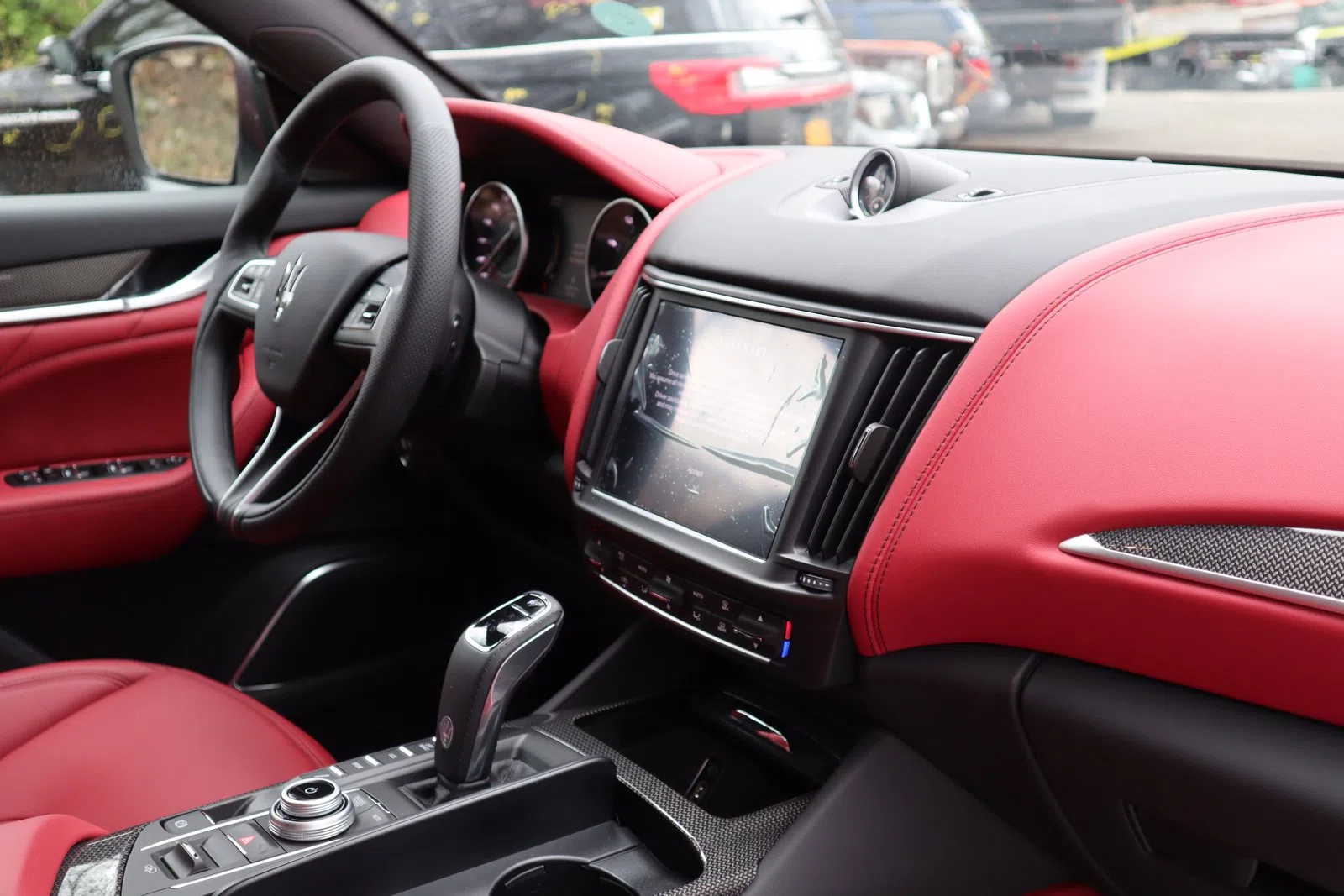 2022 Maserati Levante GT interior, dashboard, Red, Full leather