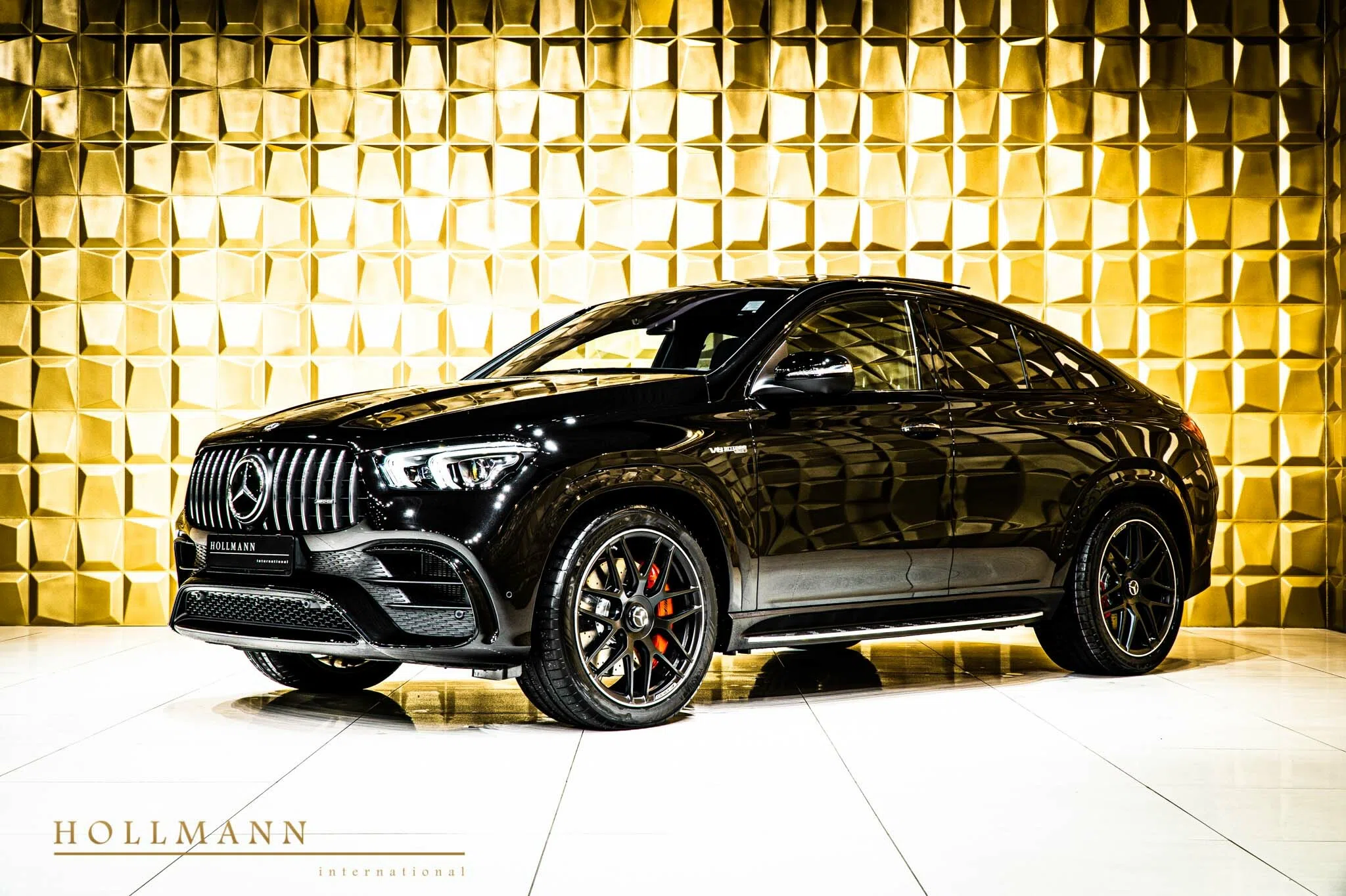 Mercedes-Benz GLE 63 S AMG for sale, front three-quarter view, Obsidian black - metallic finish
