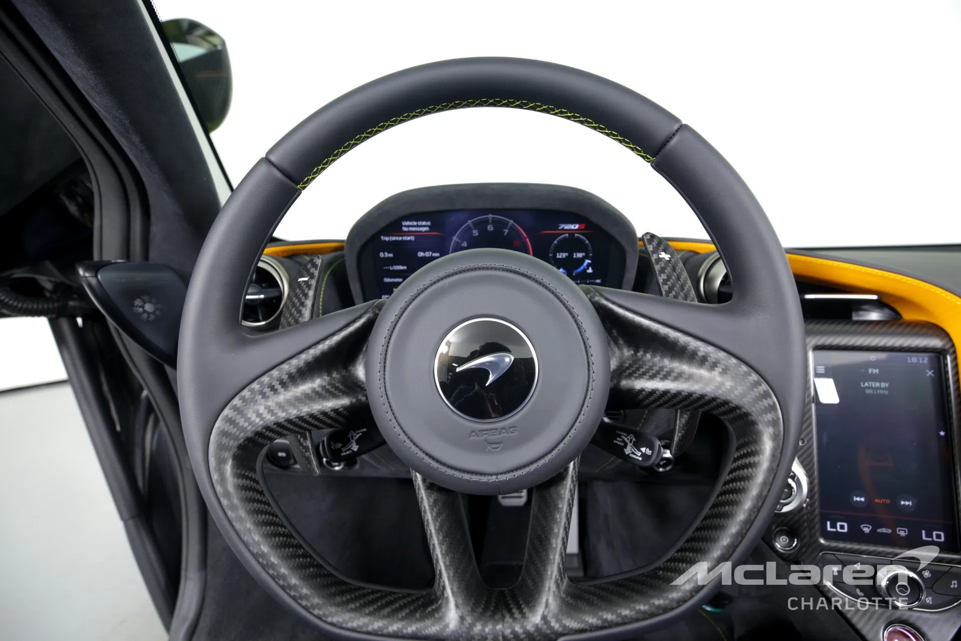 2022 McLaren 720S Spider Performance interior, steering wheel