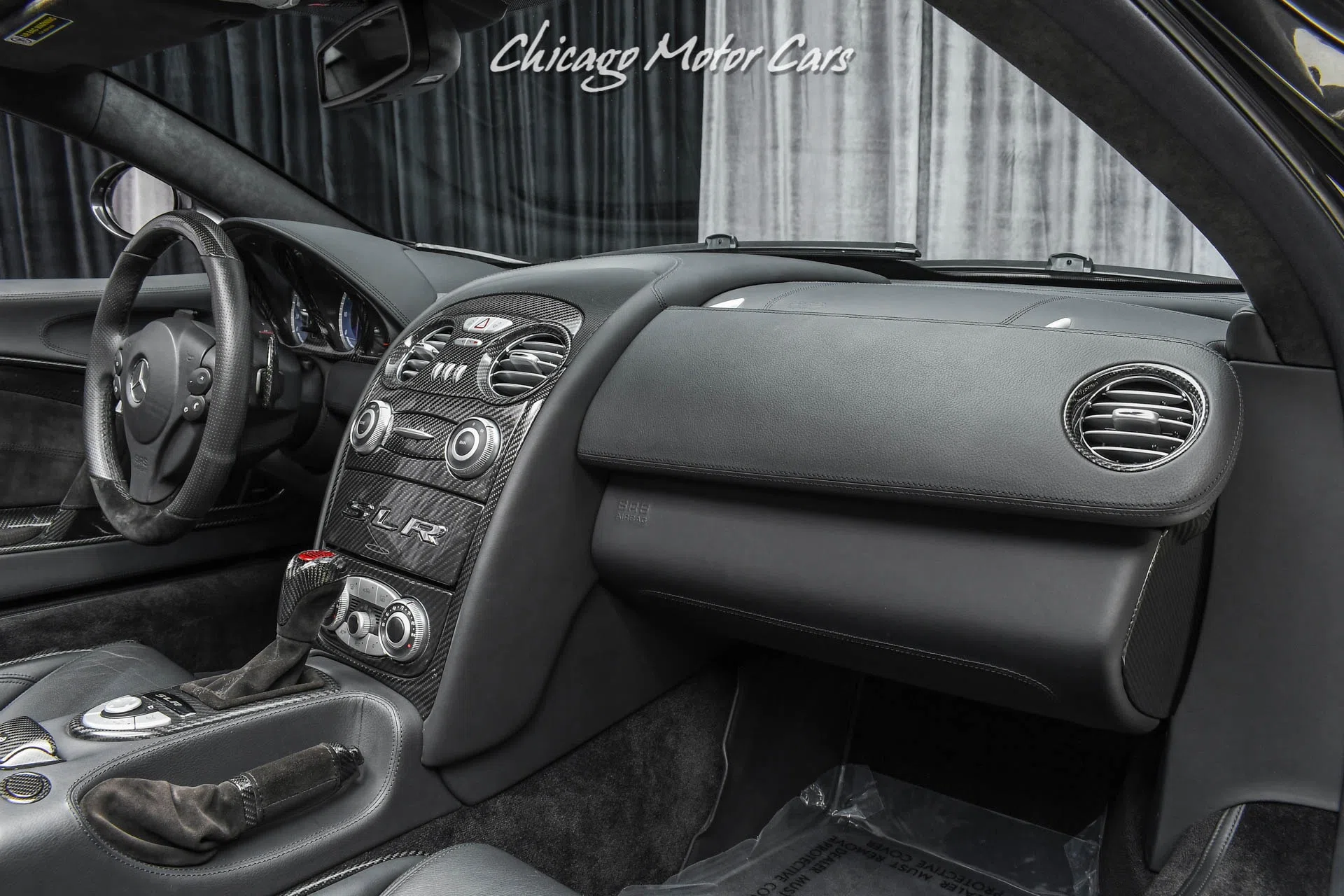 2008 Mansory SLR McLaren Renovatio interior, center console, Semi-Aniline Black