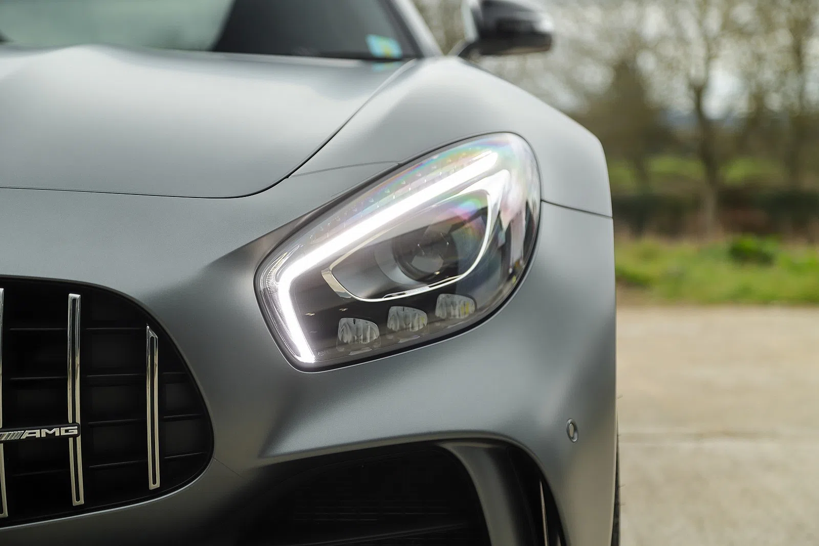 2018 Mercedes-AMG GT R for sale, exterior, Designo Selenite Grey Magno