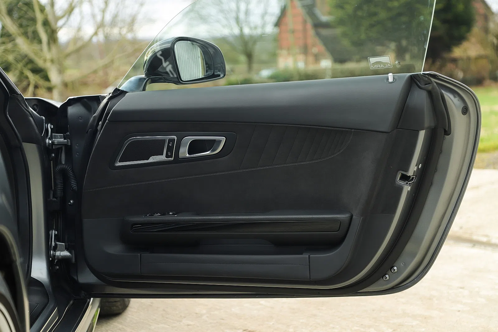 2018 Mercedes-AMG GT R interior, door panel, Black, leather