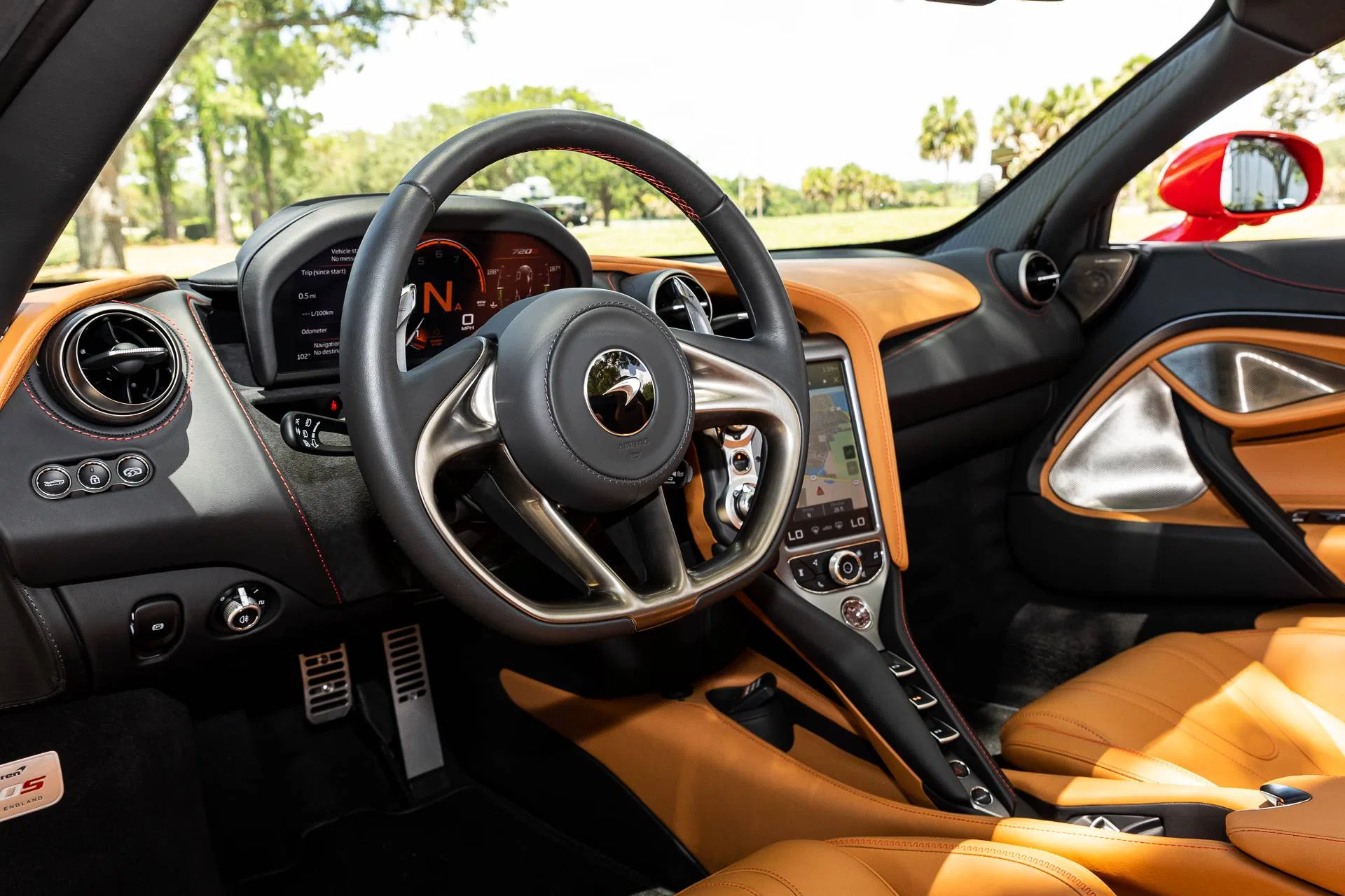 2022 McLaren 720S Spider Luxury interior, Vintage Tan