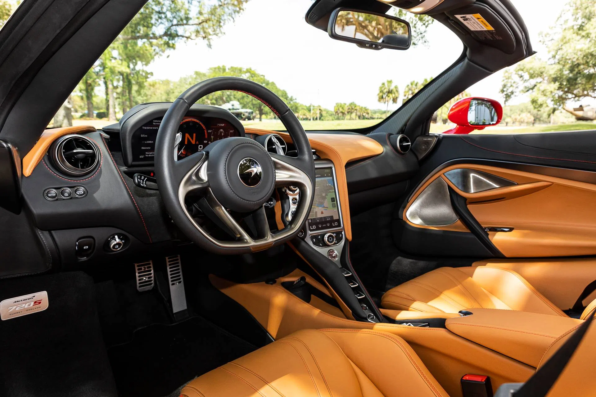 2022 McLaren 720S Spider Luxury interior, Vintage Tan